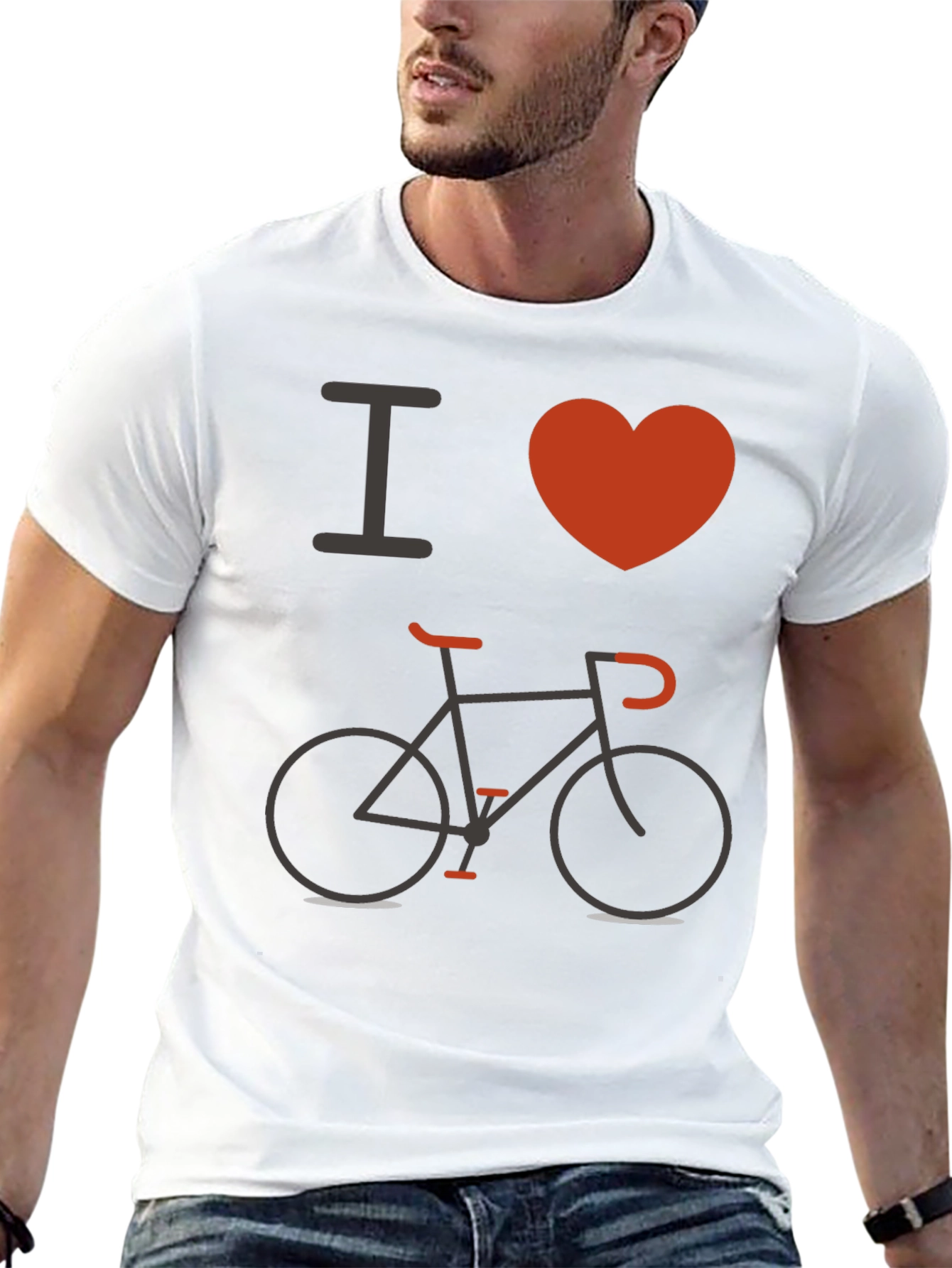 I Love Biking Black T-Shirt