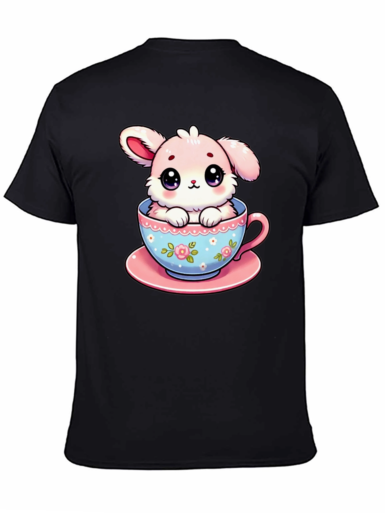 Cute Bunny in Teacup Graphic T-Shirt