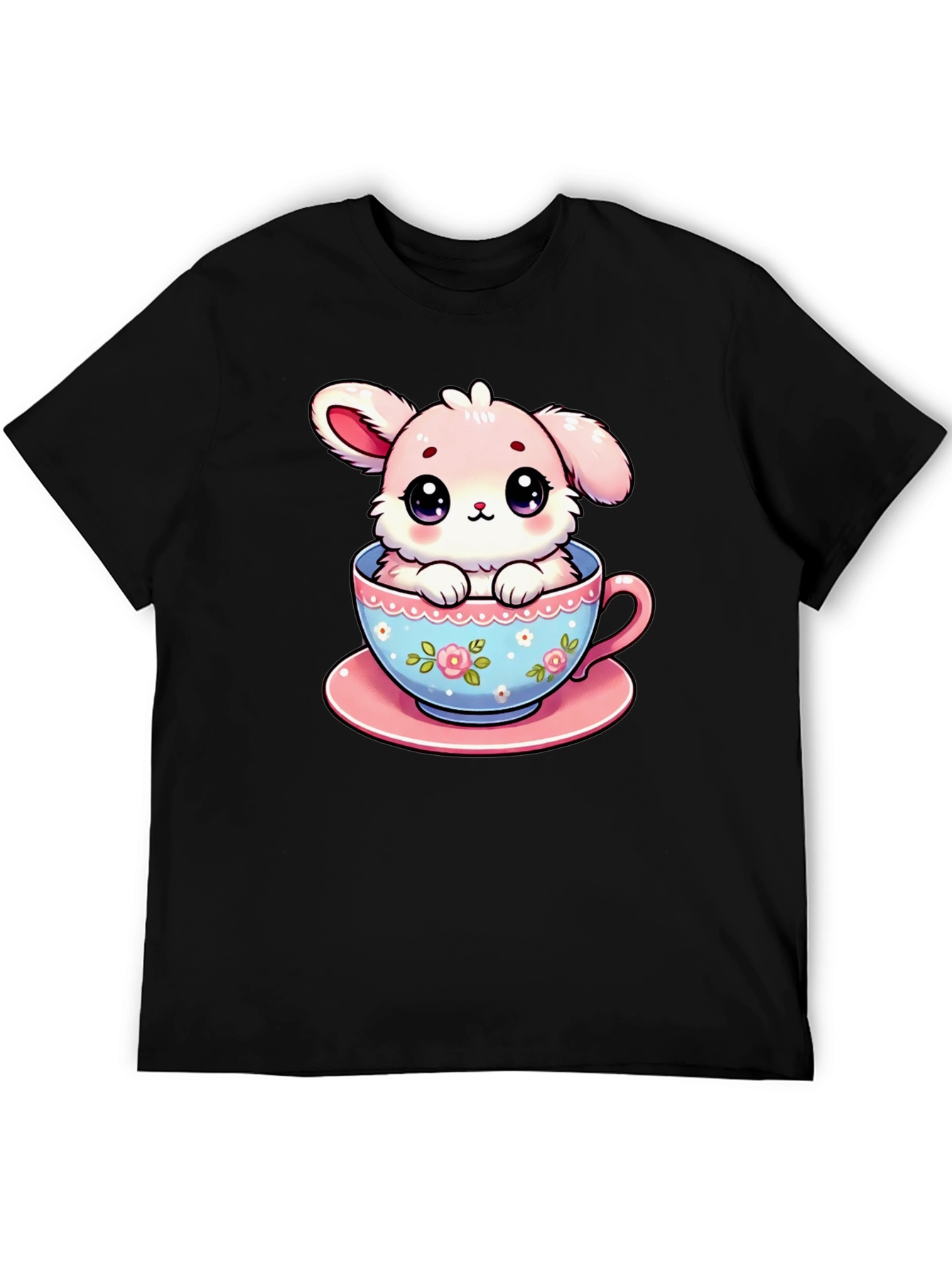 Cute Bunny in Teacup Graphic T-Shirt