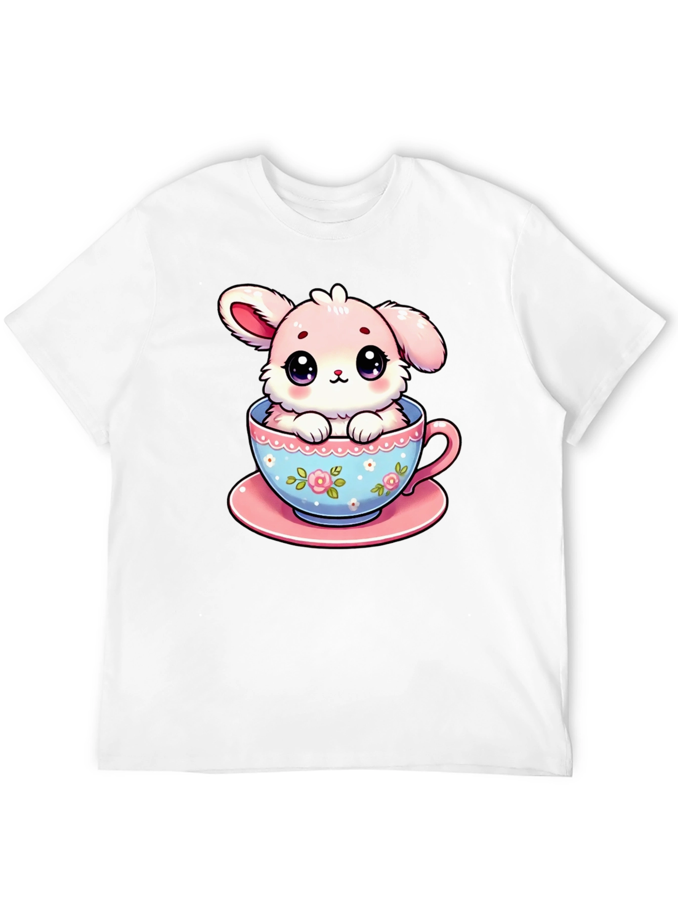 Cute Bunny in Teacup Graphic T-Shirt