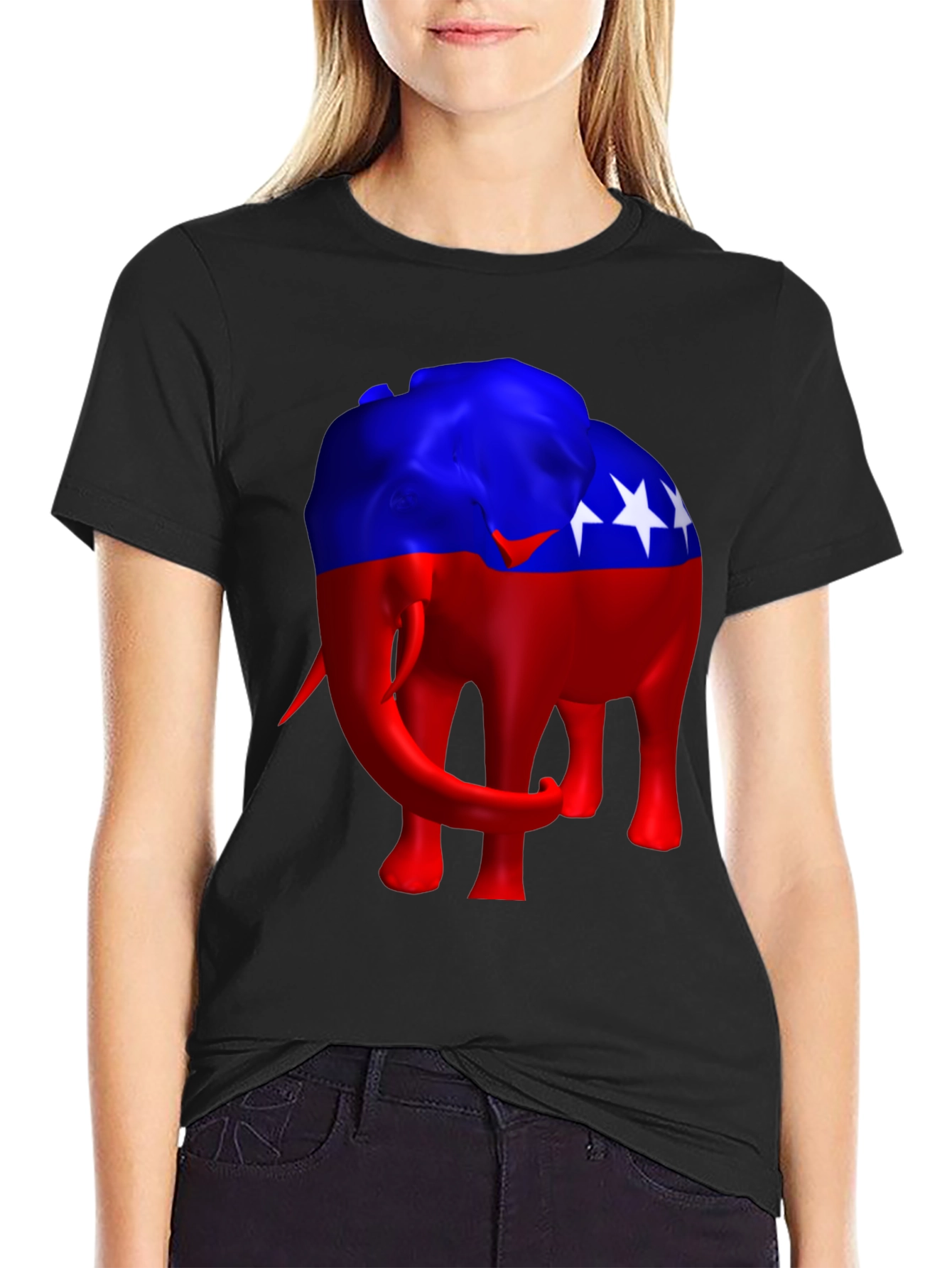 Patriotic Elephant Graphic Tee