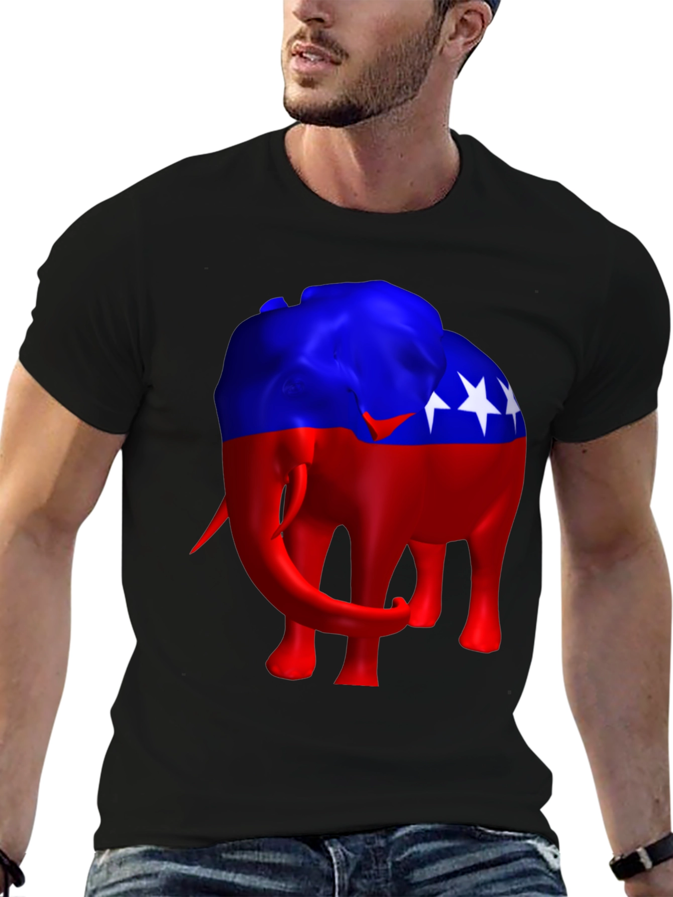 Patriotic Elephant Graphic Tee