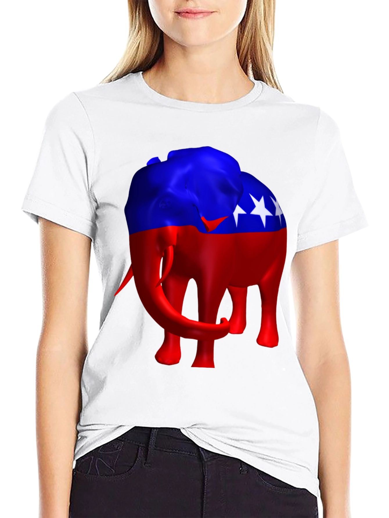 Patriotic Elephant Graphic Tee