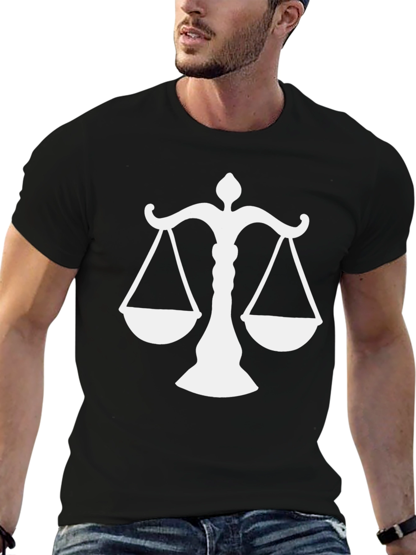 Scales of Justice Graphic Tee - Black
