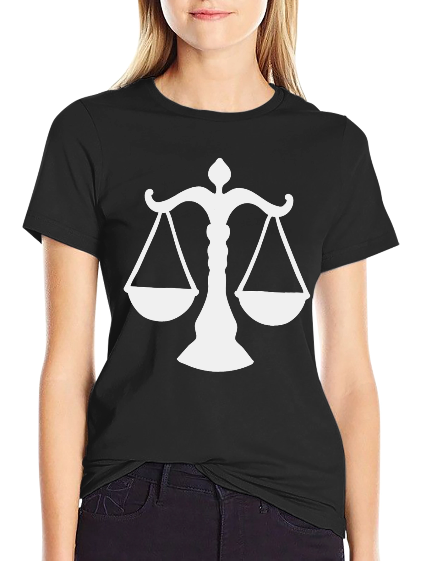 Scales of Justice Graphic Tee - Black