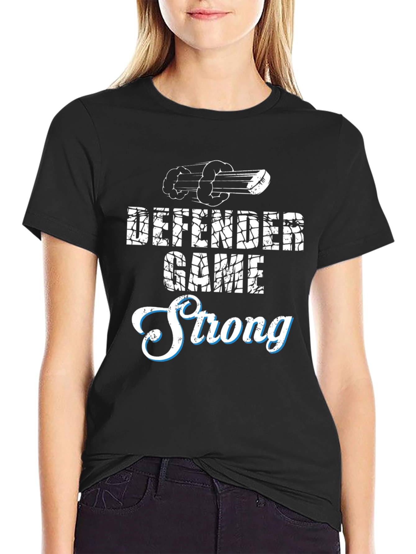 Defender Game Strong Graphic Tee