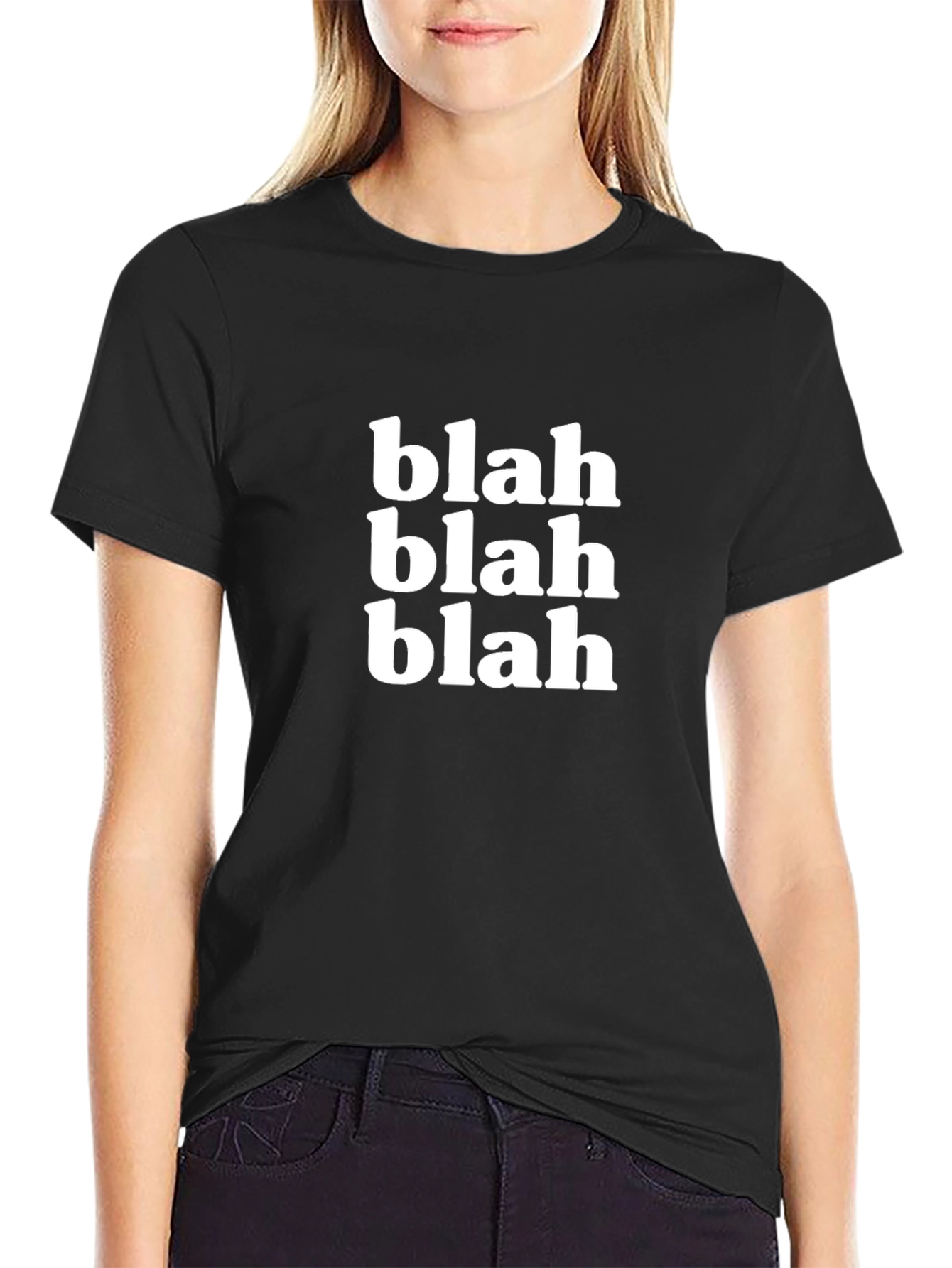 Blah Blah Blah Graphic T-Shirt - Black