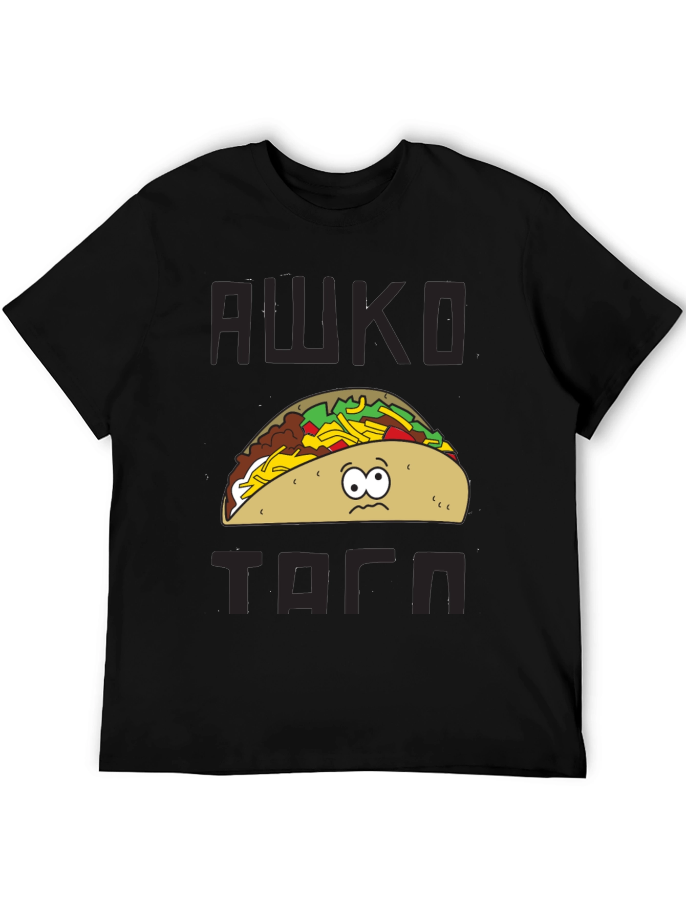 Funny Cartoon Taco Graphic T-Shirt