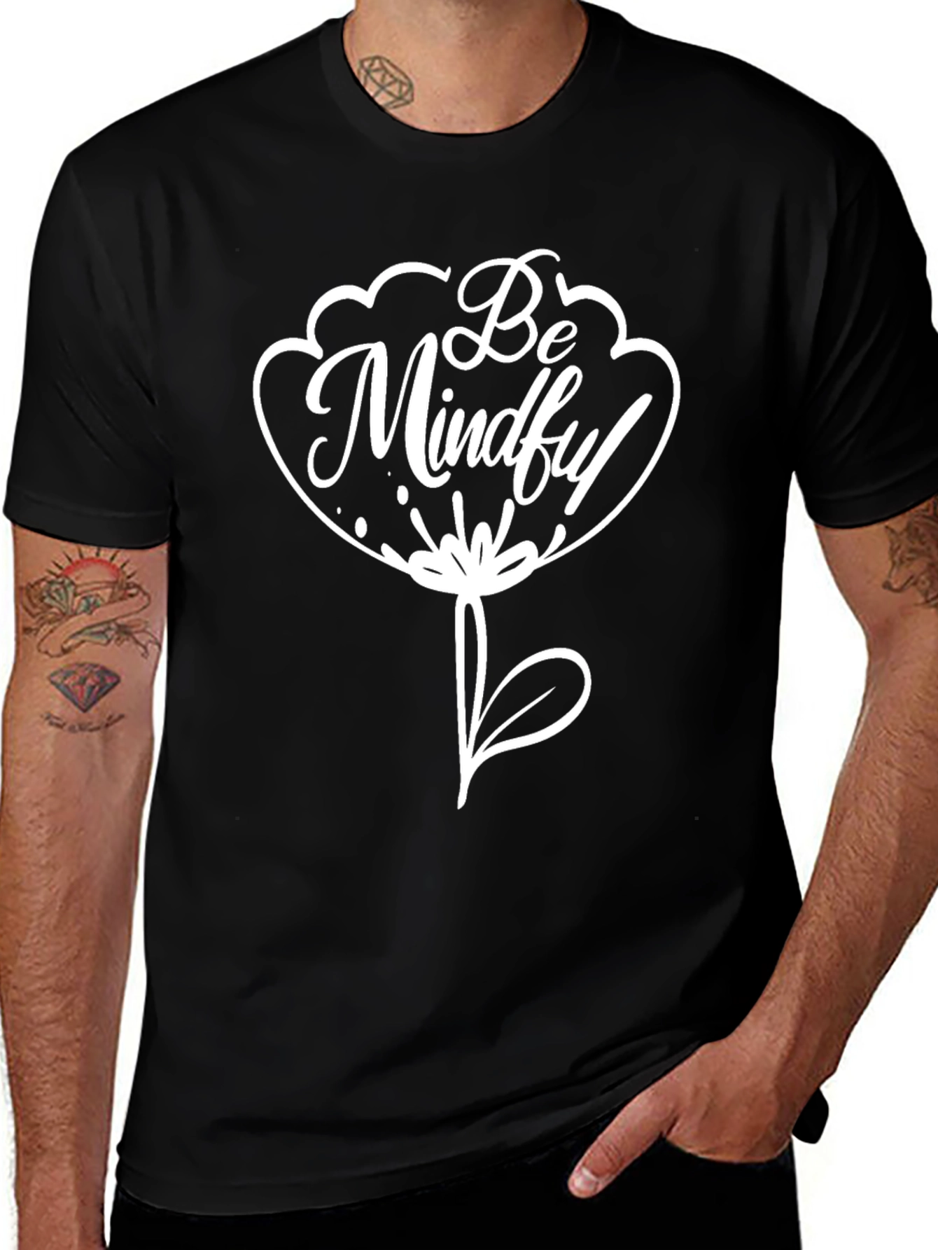 Mindful Graphic Tee - Stylish Black T-Shirt