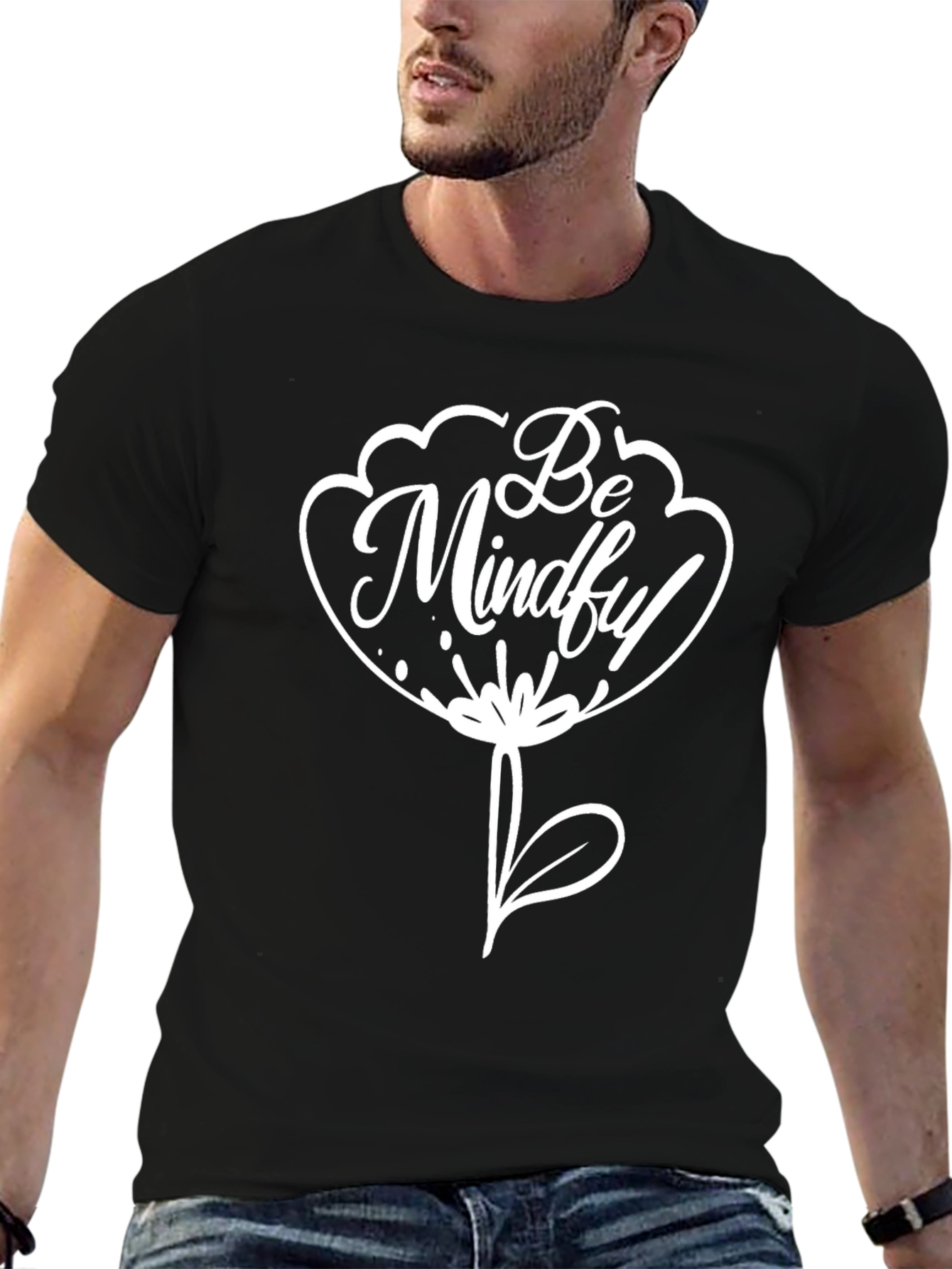 Mindful Graphic Tee - Stylish Black T-Shirt