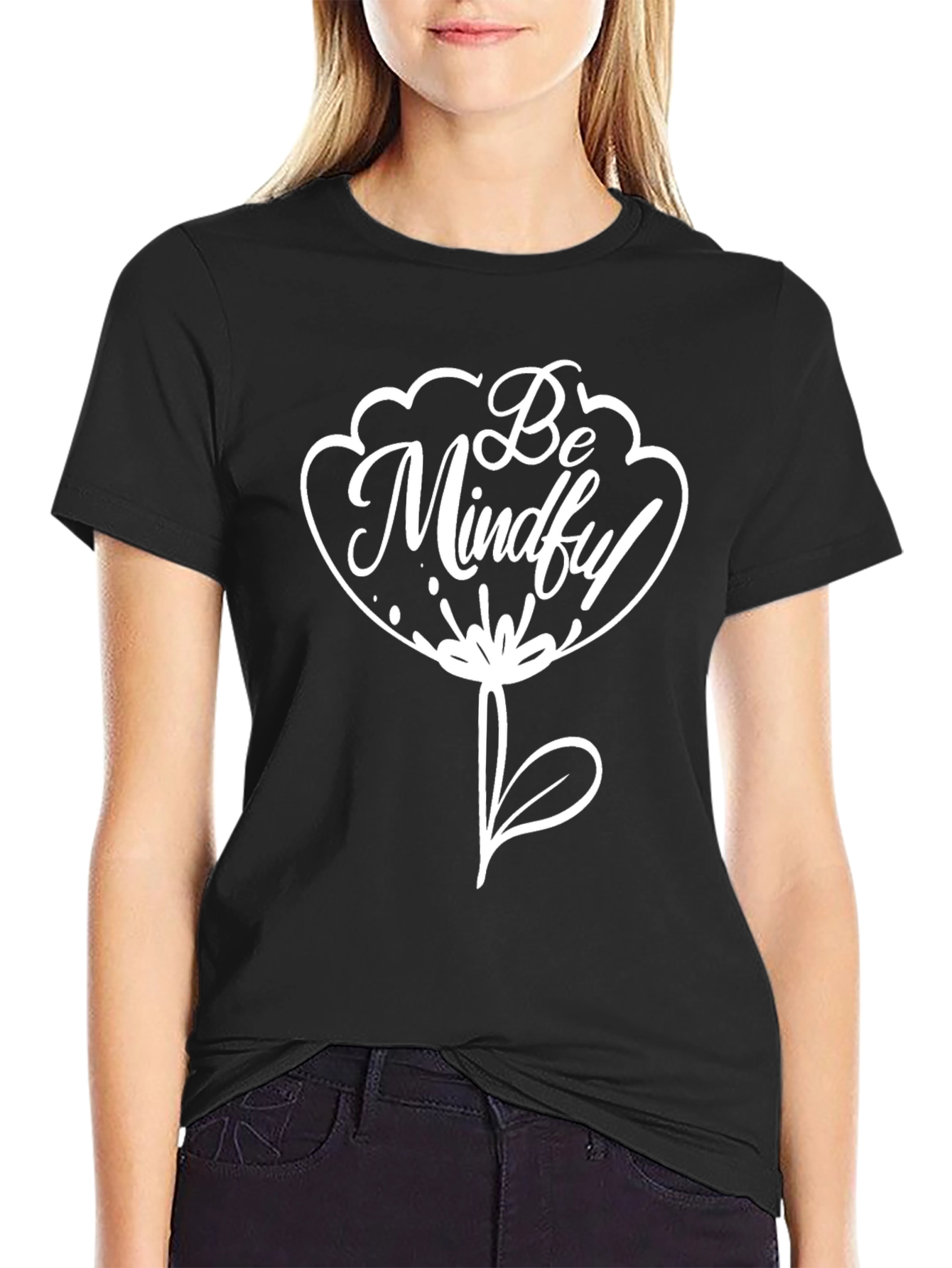 Mindful Graphic Tee - Stylish Black T-Shirt