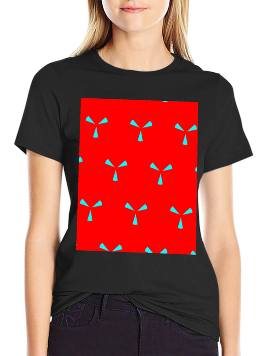 Bold Pattern Tee - Red & Blue Design