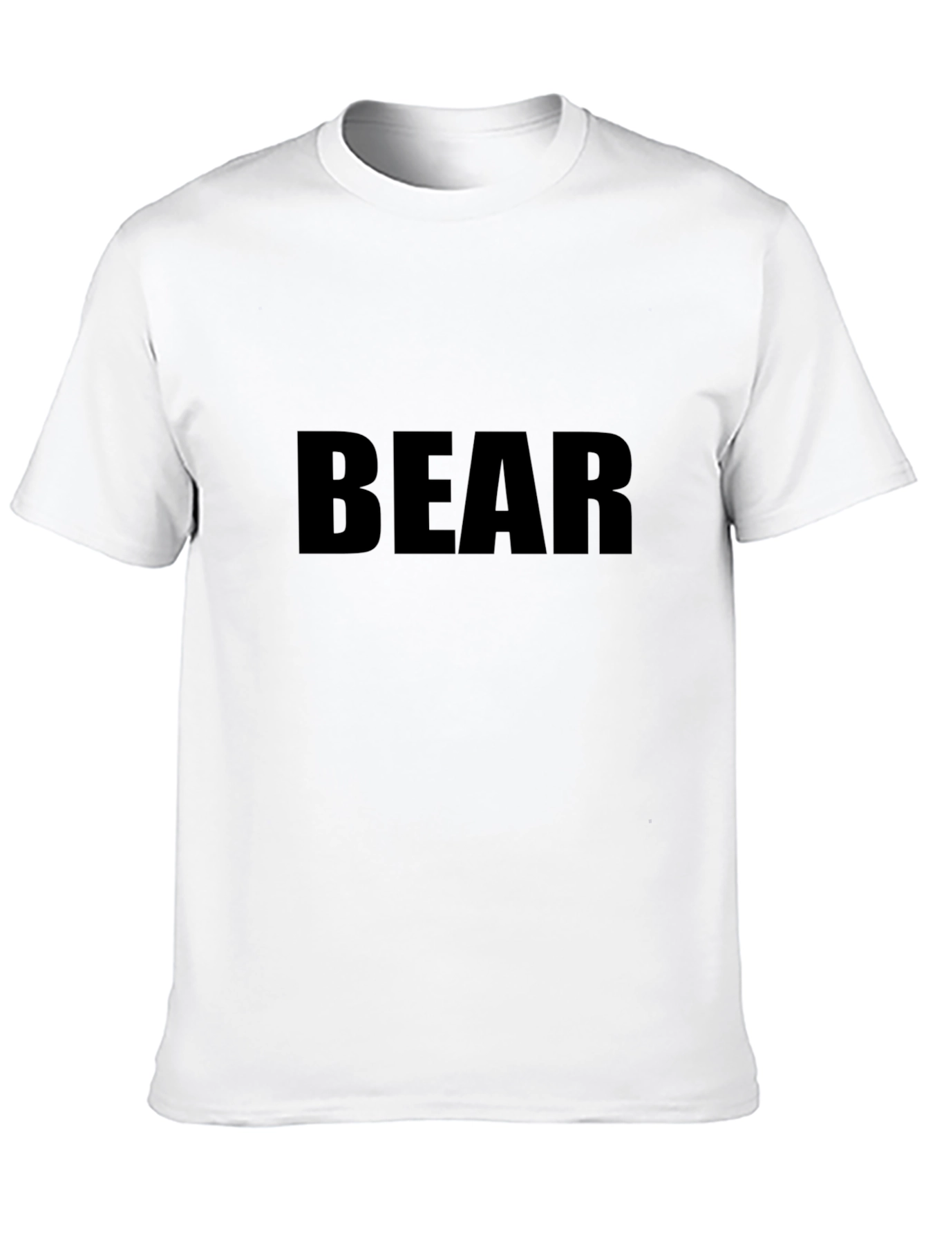 Mens Black BEAR Graphic T-Shirt