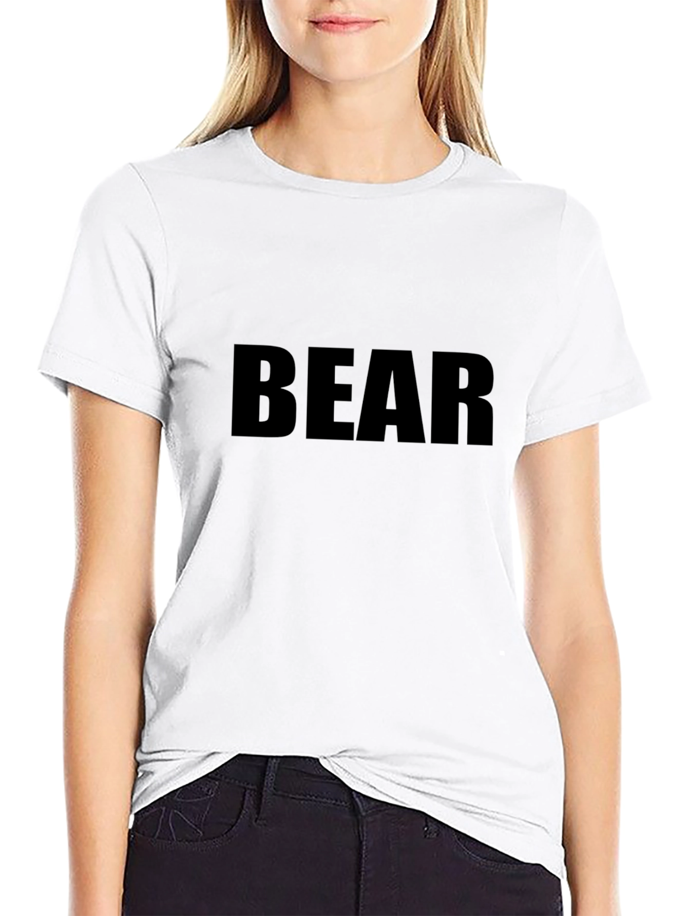 Mens Black BEAR Graphic T-Shirt