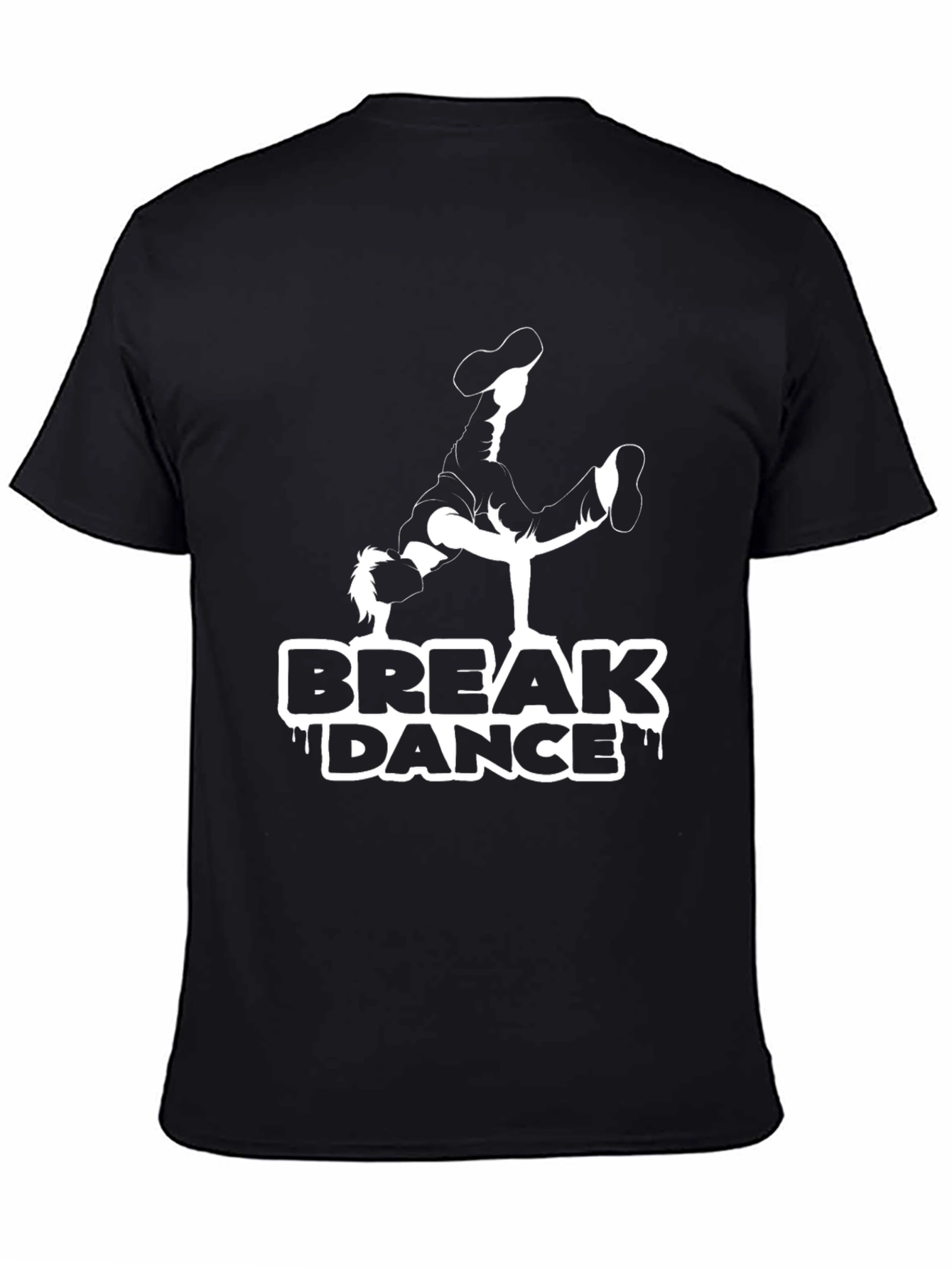 Break Dance Graphic Tee - Black Cotton Shirt