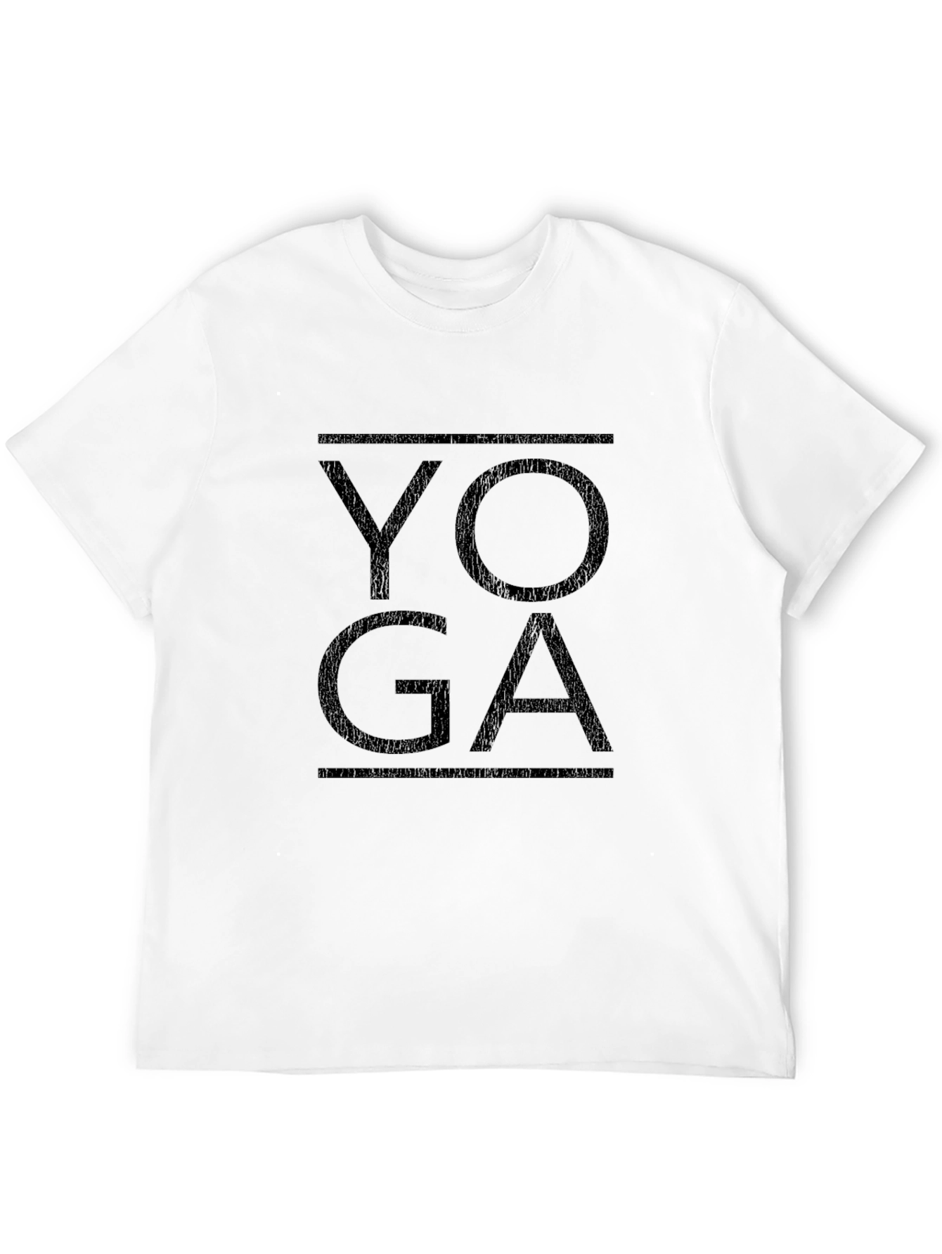 Yoga Graphic Tee - Black Cotton Comfort