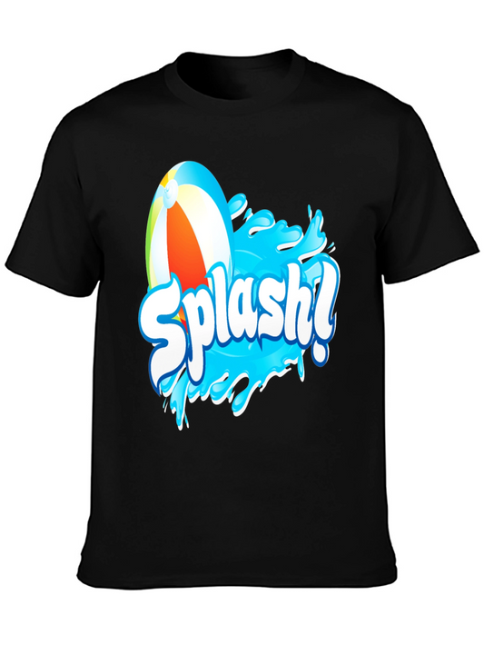 Splash! Graphic T-Shirt - Black Cotton Tee