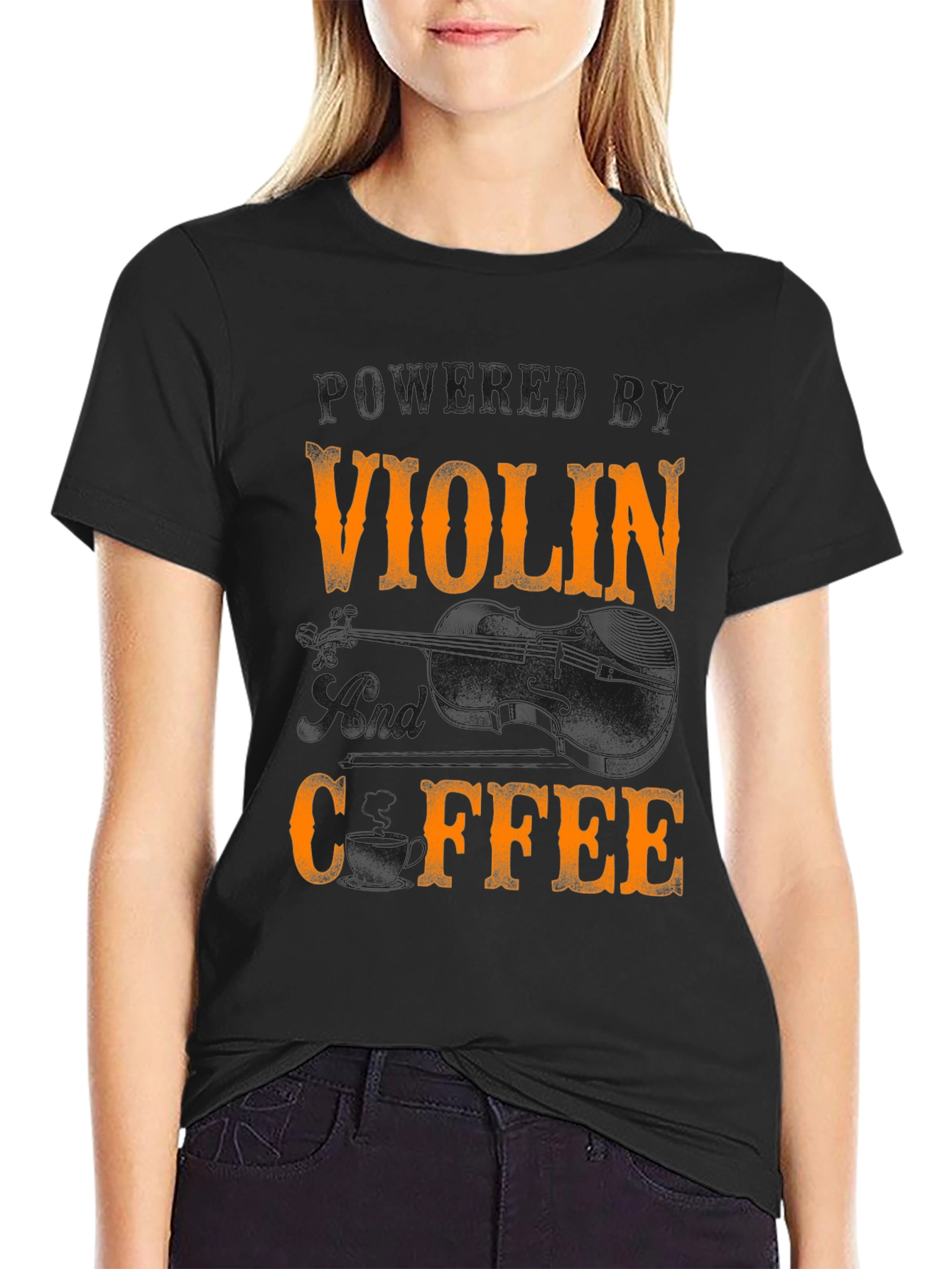 Violin and Coffee T-Shirt - Musicians Tee