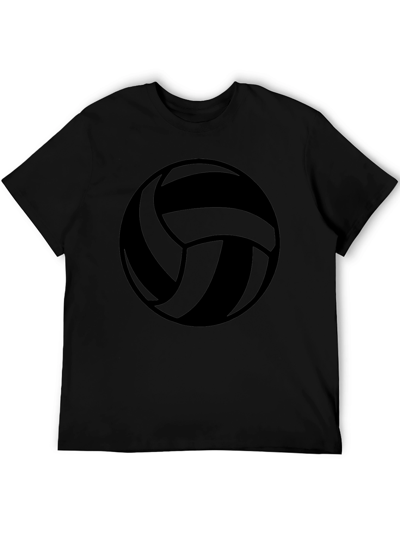 Volleyball Graphic Tee - Sporty Black T-Shirt