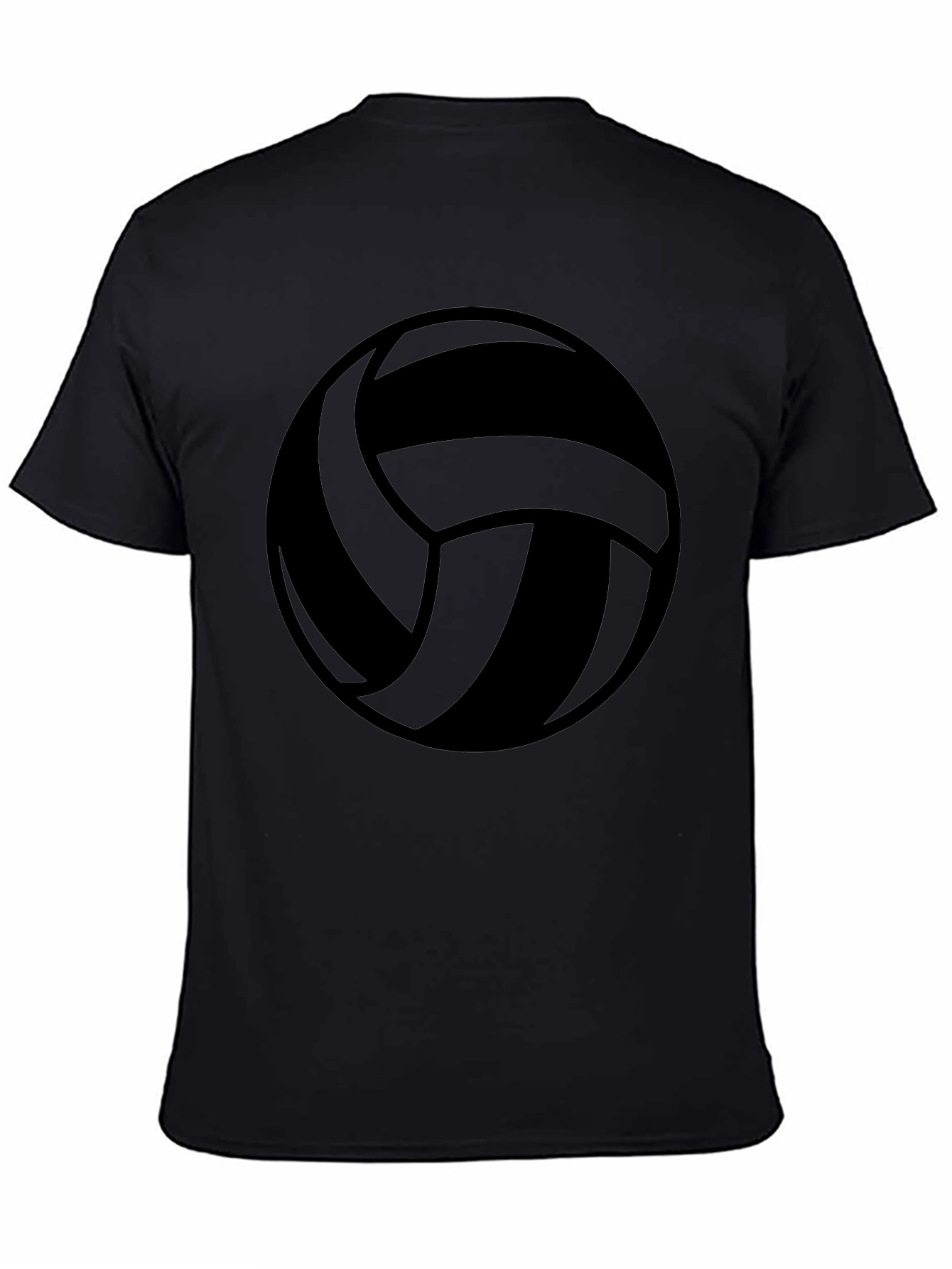 Volleyball Graphic Tee - Sporty Black T-Shirt