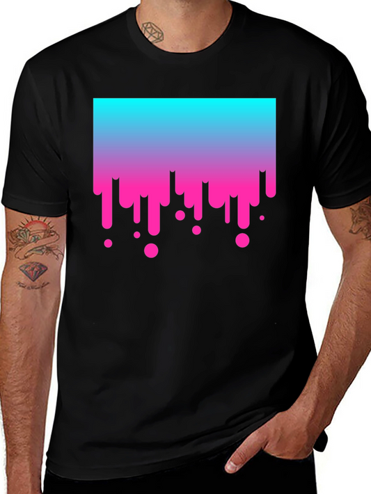 Gradient Drip Graphic Tee - Modern Streetwear