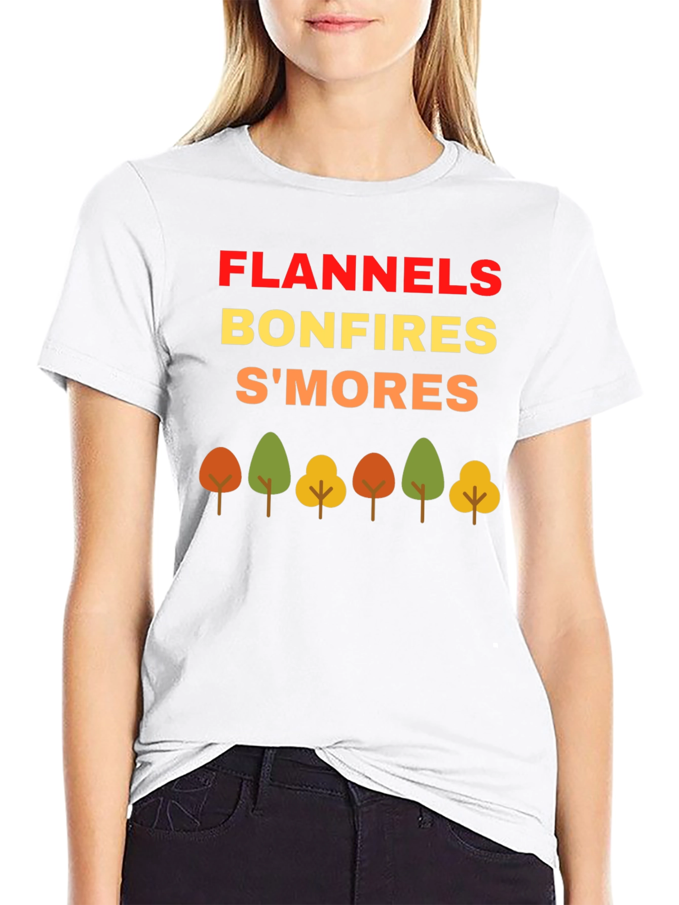 Fall Flannels Bonfires Smores T-Shirt