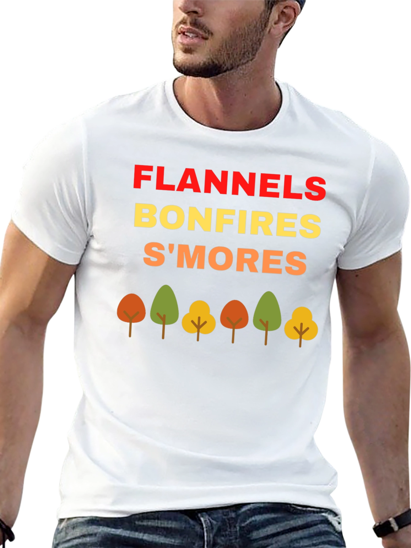 Fall Flannels Bonfires Smores T-Shirt