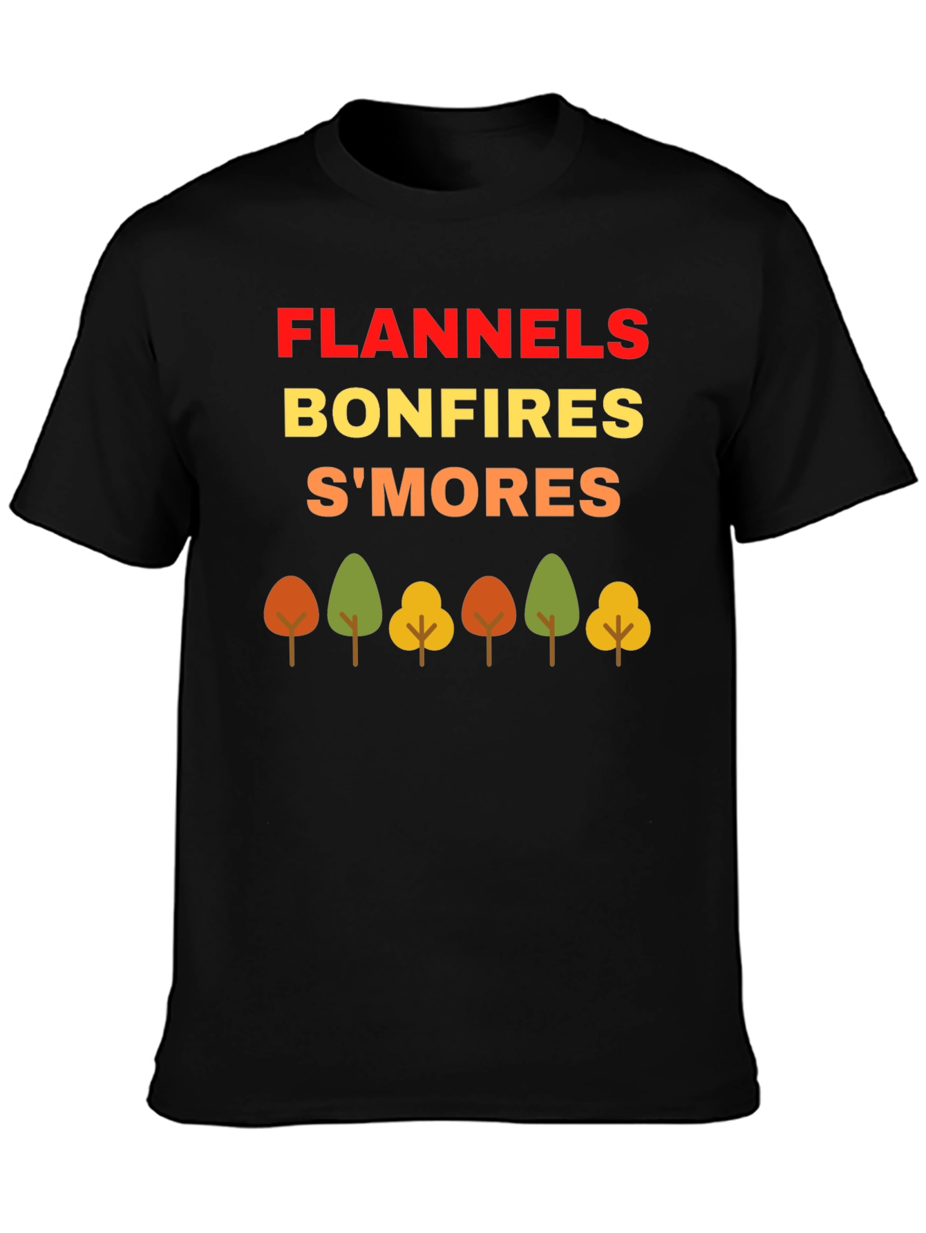 Fall Flannels Bonfires Smores T-Shirt