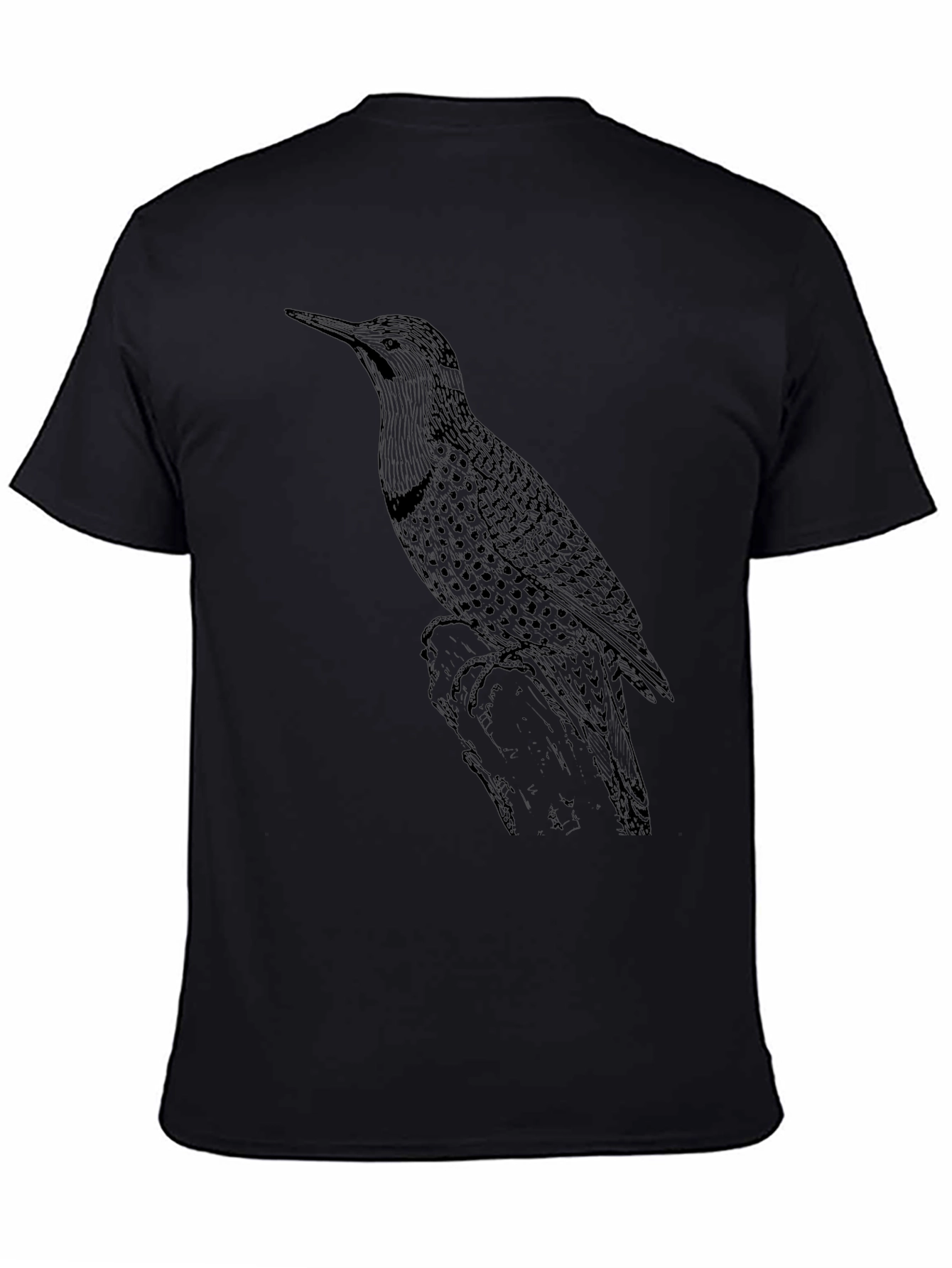 Black Bird Print Graphic Tee