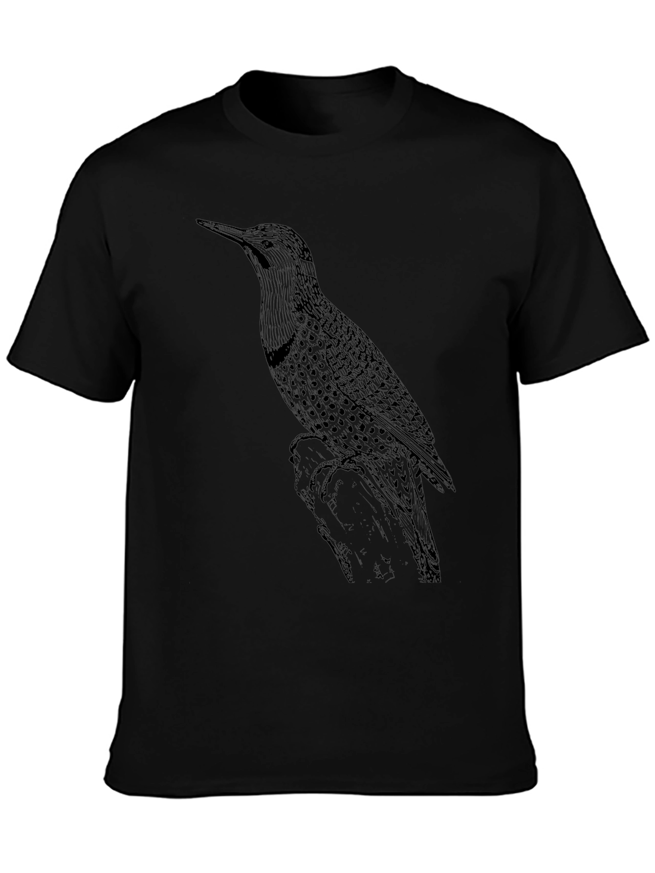 Black Bird Print Graphic Tee