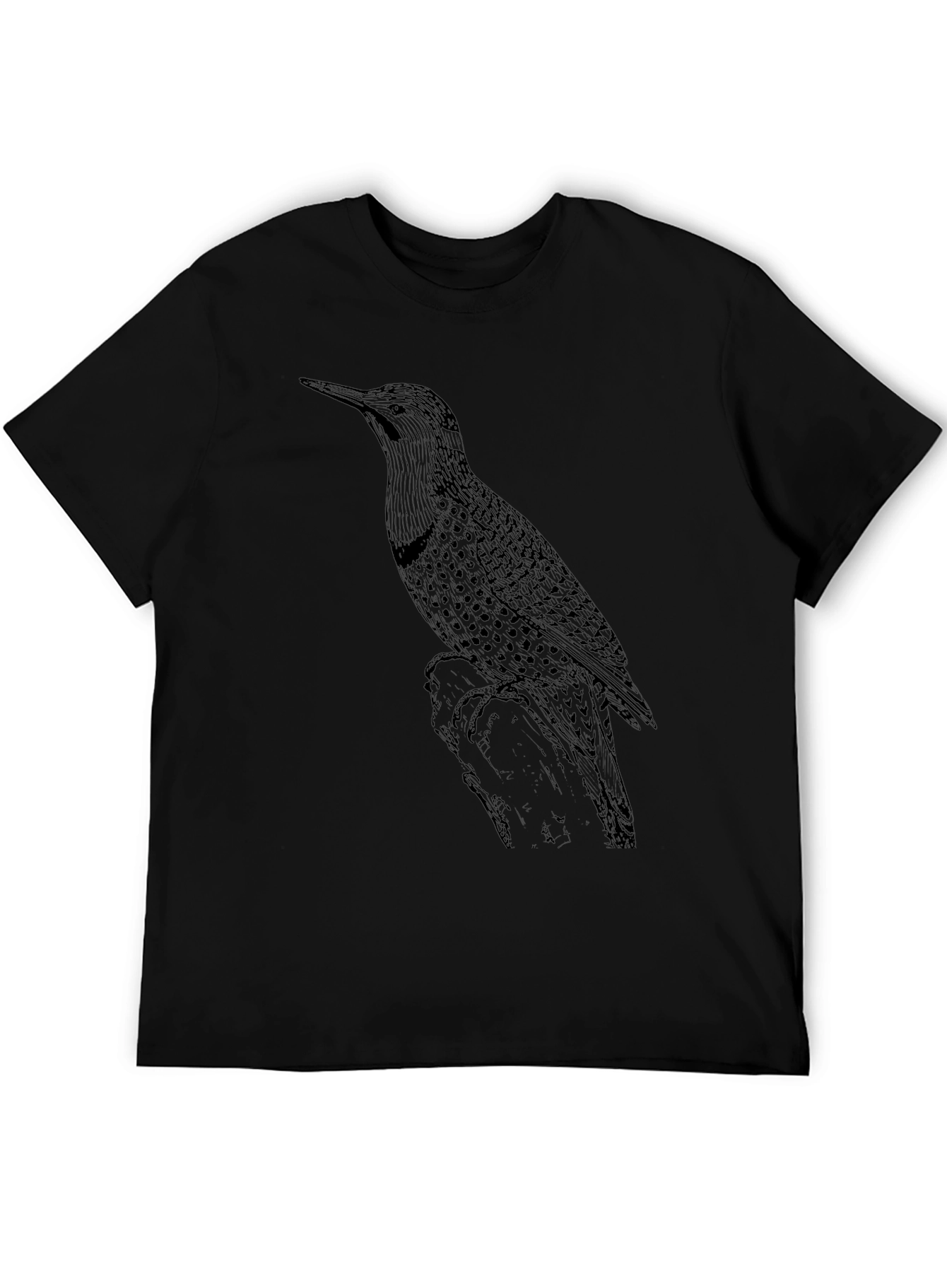 Black Bird Print Graphic Tee
