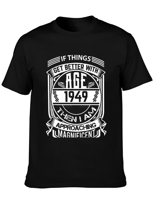 Vintage 1949 Birthday T-Shirt - Get Better with Age Tee