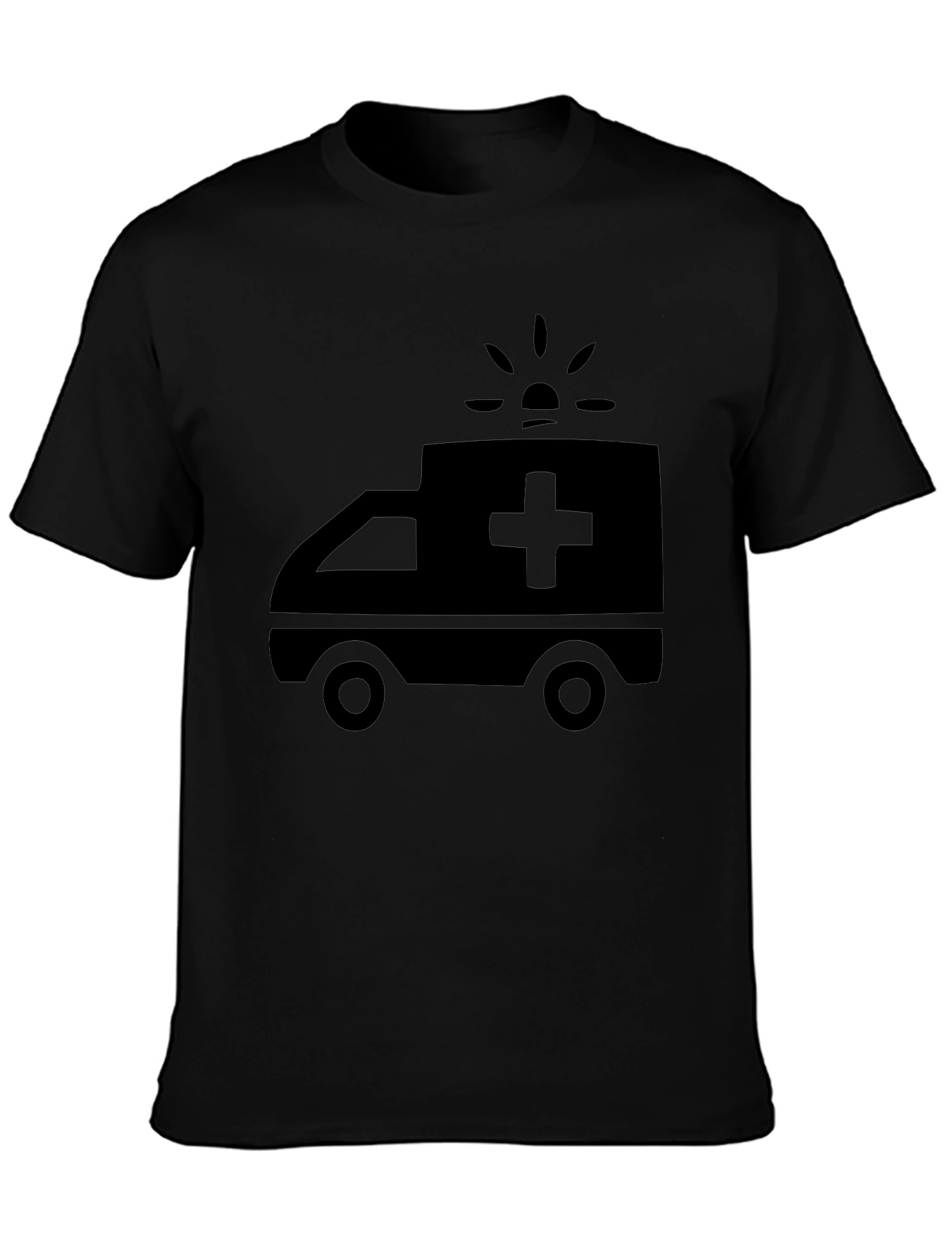 Ambulance Graphic Tee - Black Cotton