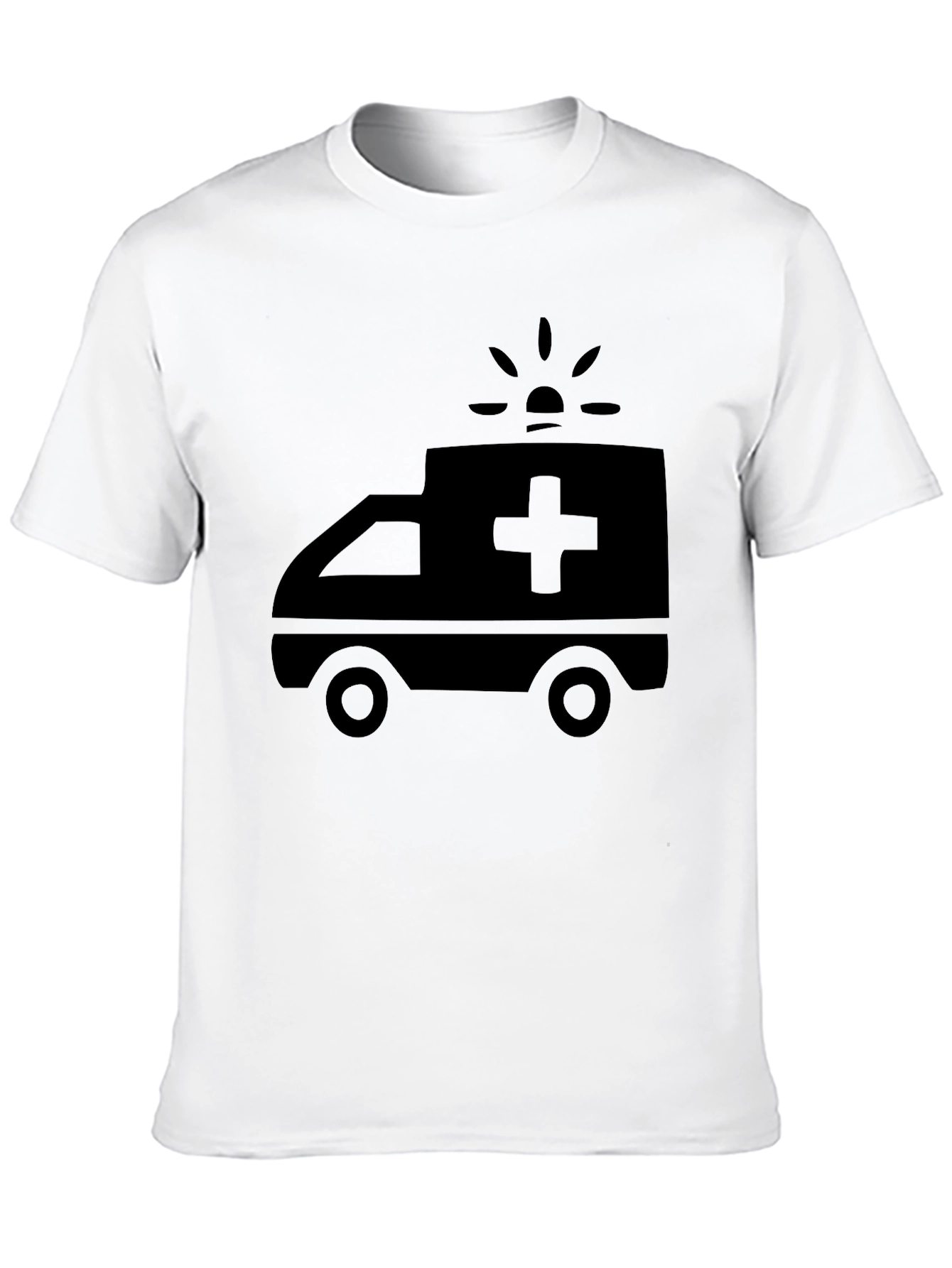 Ambulance Graphic Tee - Black Cotton