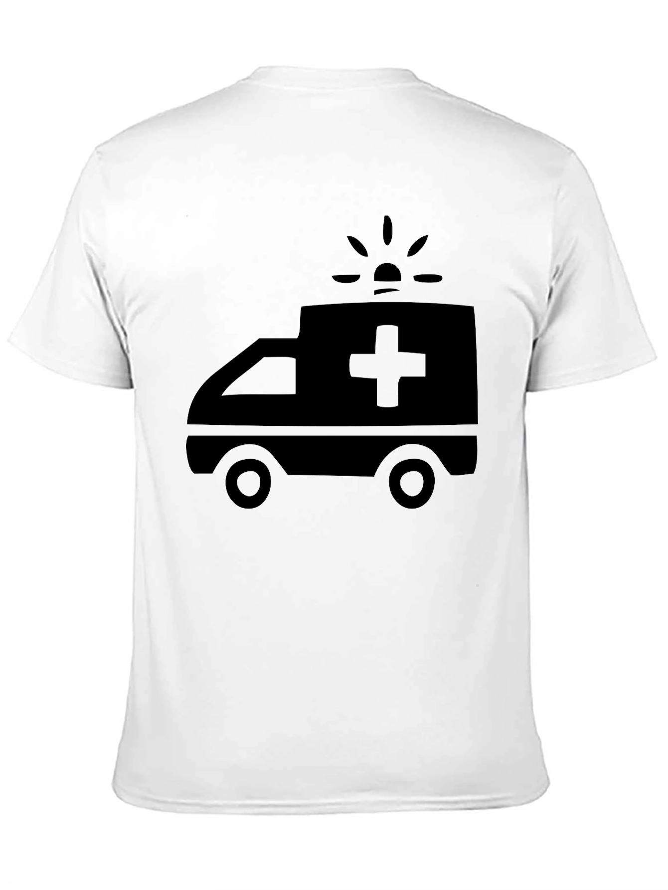 Ambulance Graphic Tee - Black Cotton