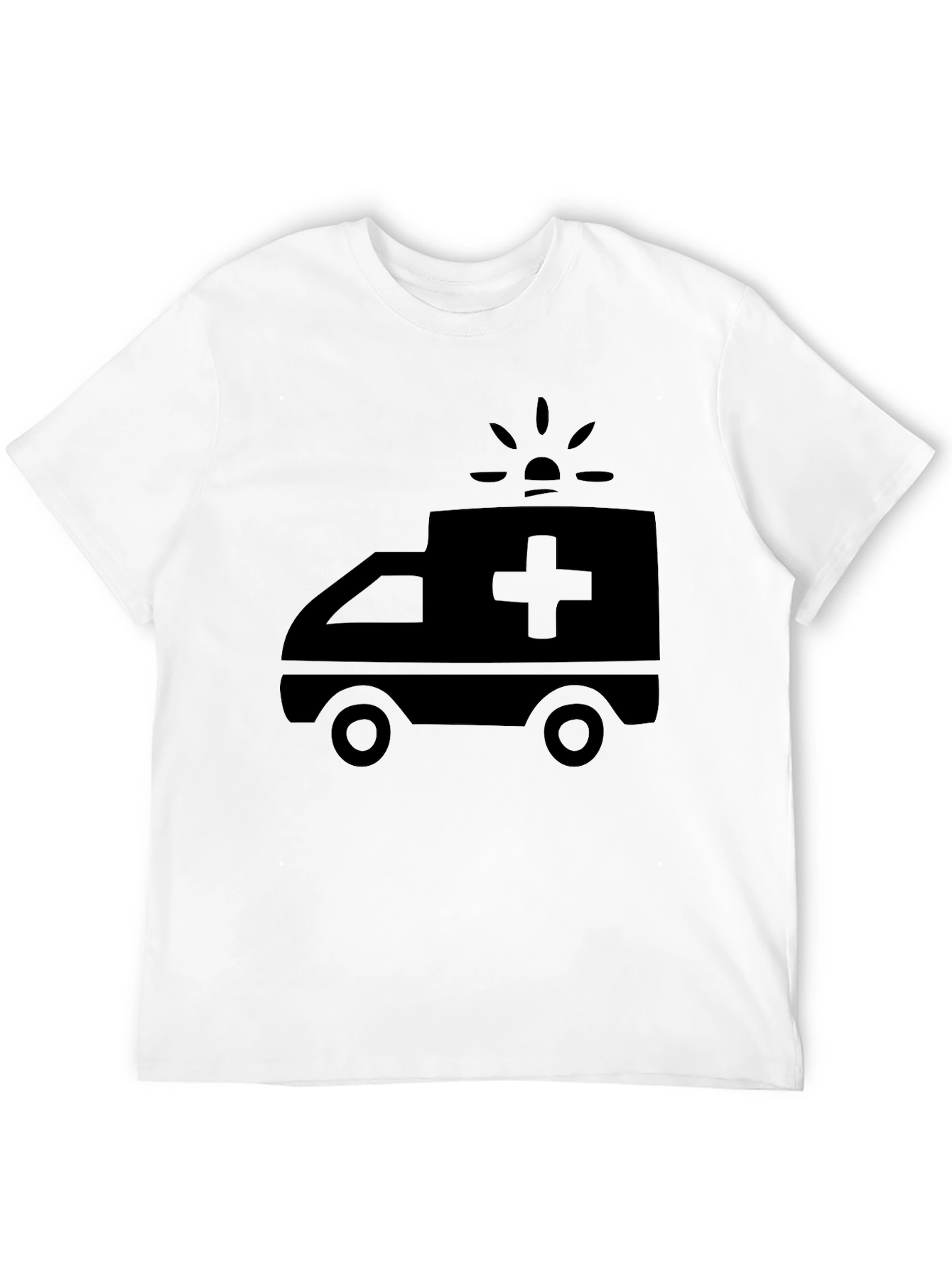 Ambulance Graphic Tee - Black Cotton