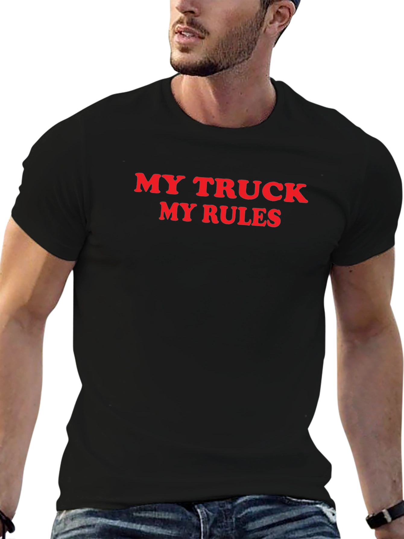 My Truck My Rules Graphic Tee - Black
