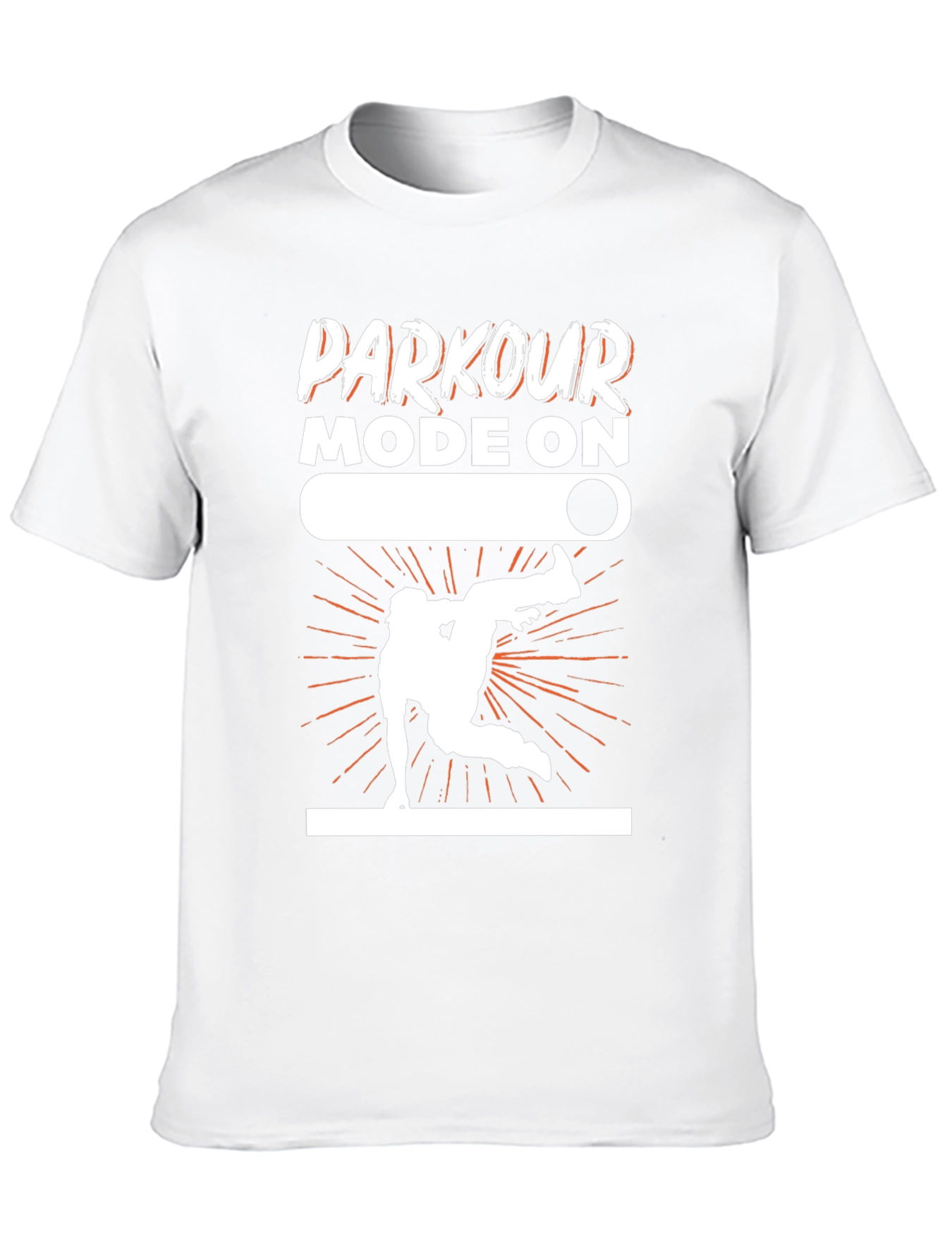 Parkour Mode On Black Graphic Tee Shirt