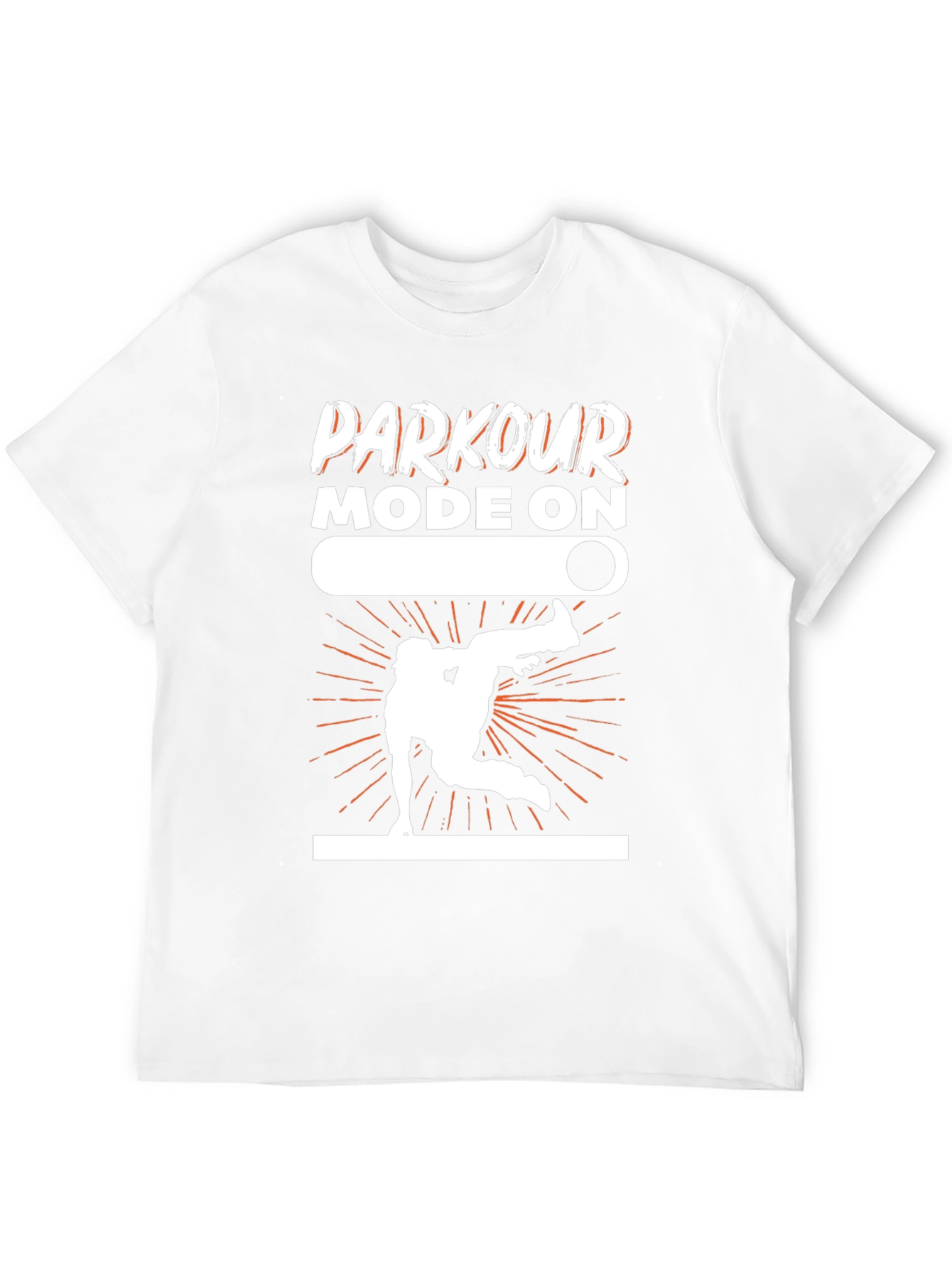 Parkour Mode On Black Graphic Tee Shirt