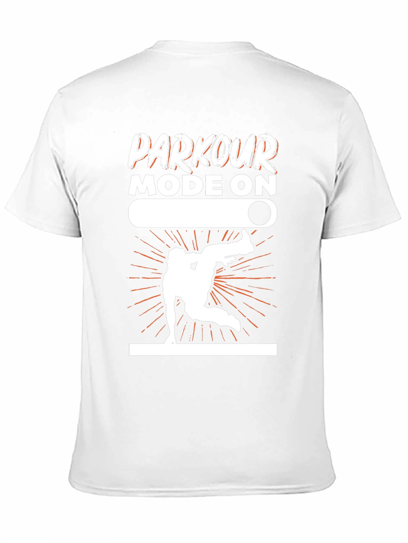 Parkour Mode On Black Graphic Tee Shirt
