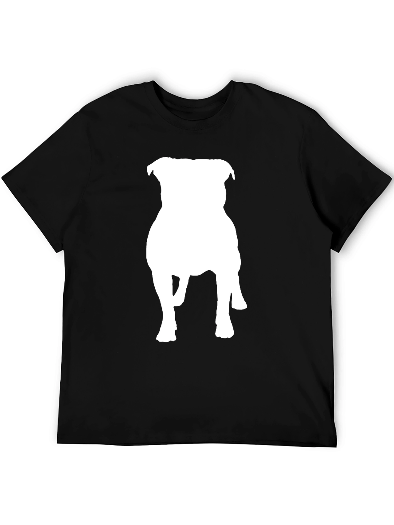Dog Silhouette Graphic Tee - Black