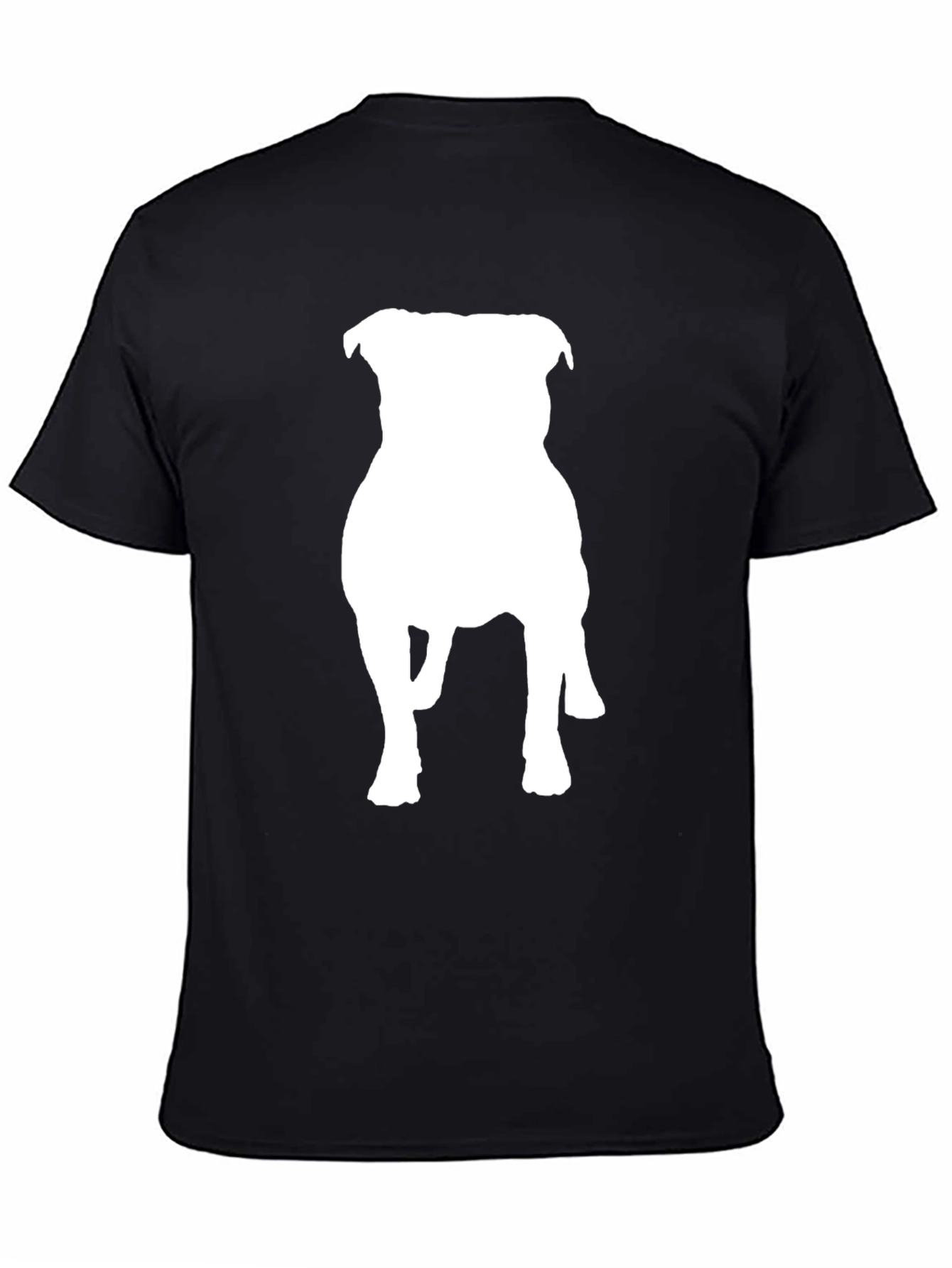 Dog Silhouette Graphic Tee - Black