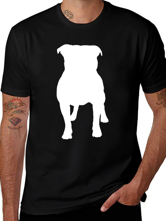 Dog Silhouette Graphic Tee - Black