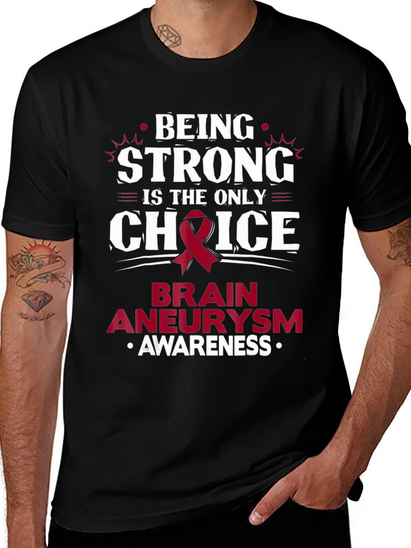 Brain Aneurysm Awareness T-Shirt - Being Strong Choice