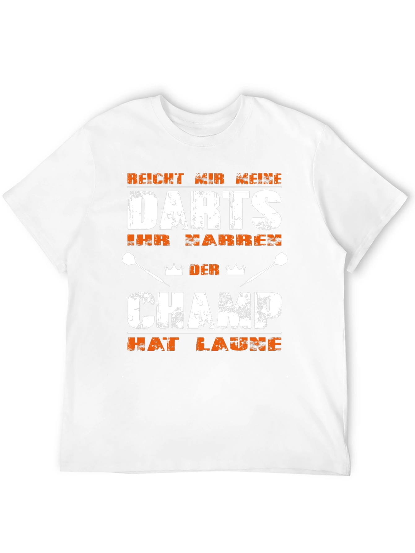Darts Champ Funny Slogan Black T-Shirt