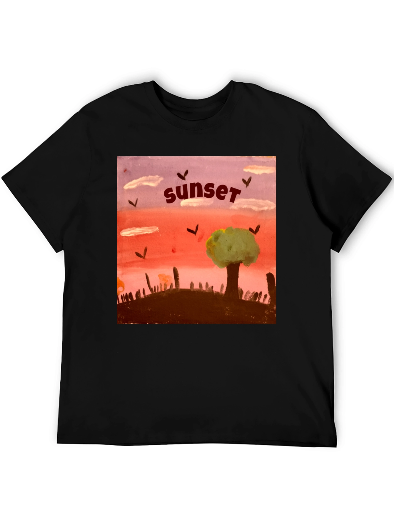 Sunset Graphic T-Shirt - Unique Artistic Design