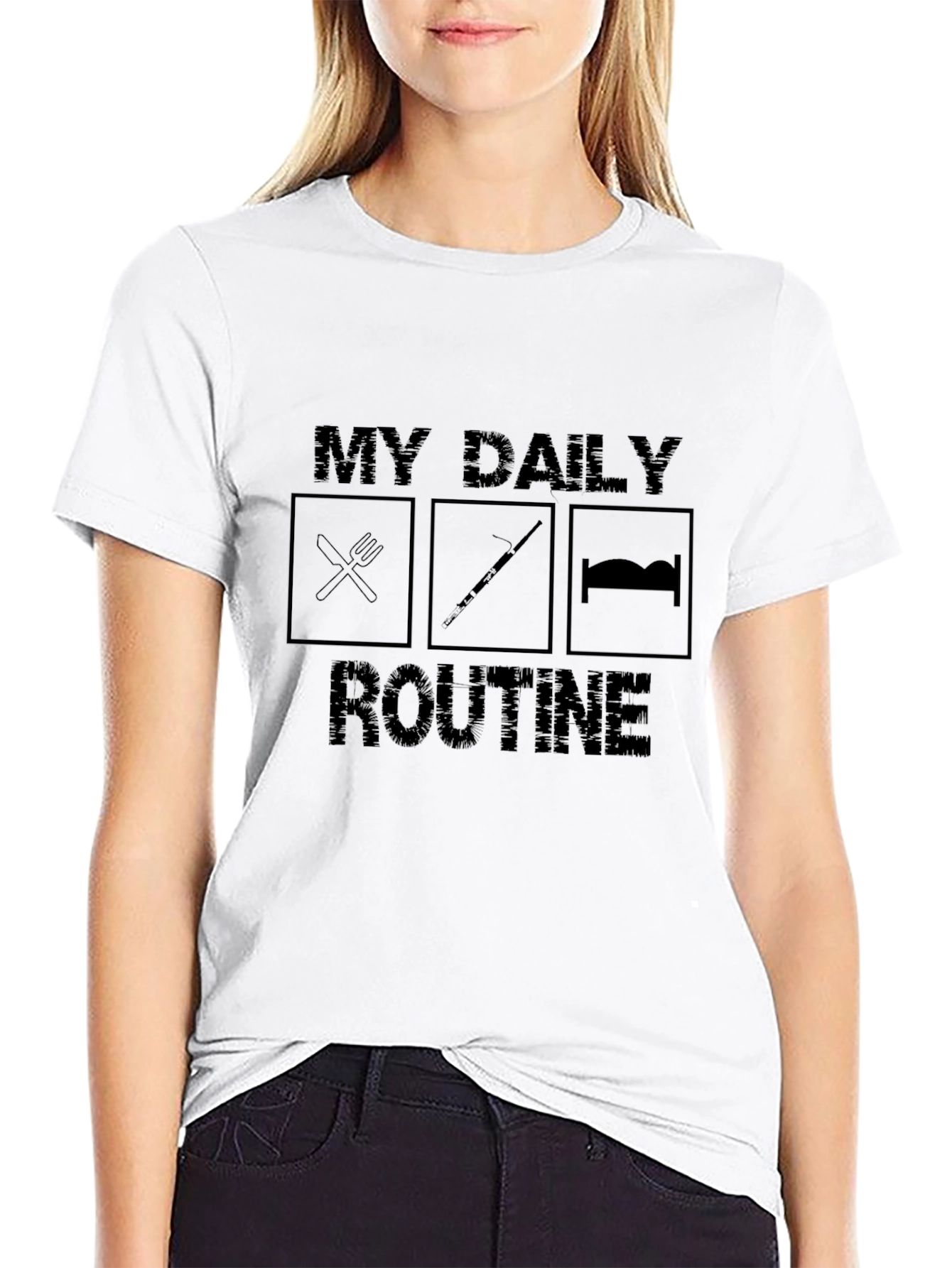 Daily Flute Routine T-Shirt - Black