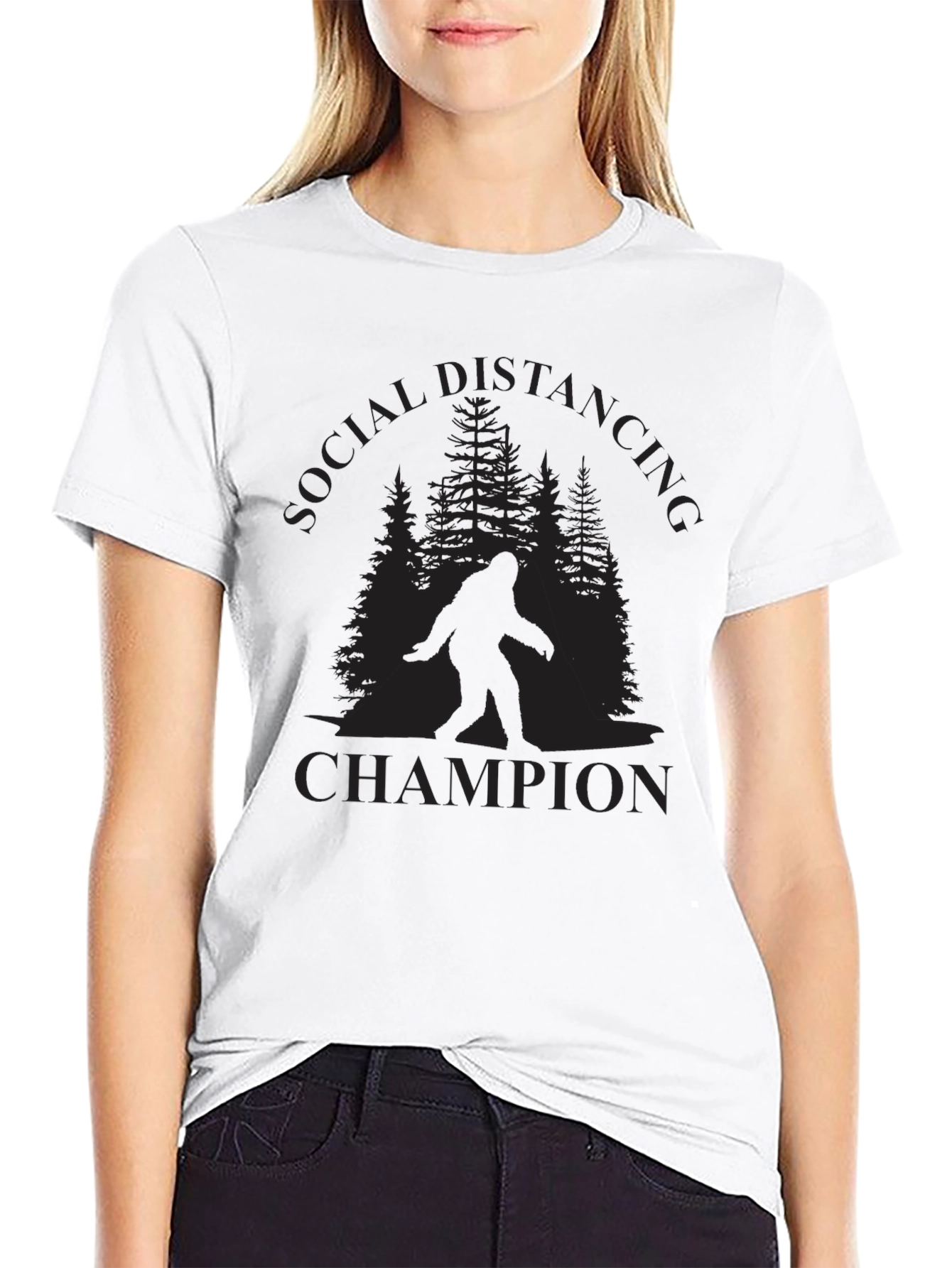 Social Distancing Champion Bigfoot T-Shirt