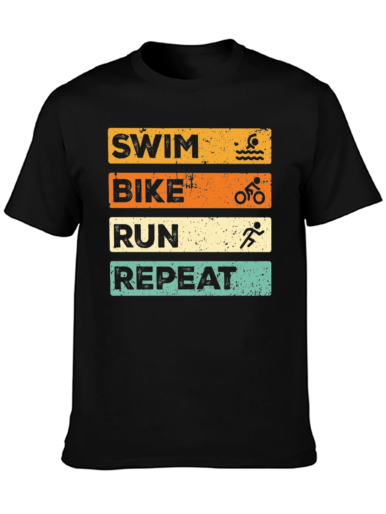 Swim Bike Run Repeat Graphic T-Shirt