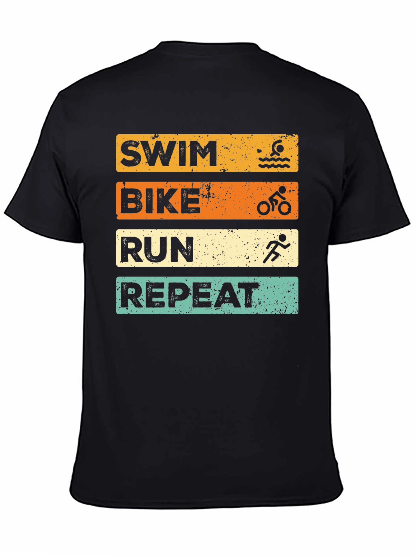 Swim Bike Run Repeat Graphic T-Shirt